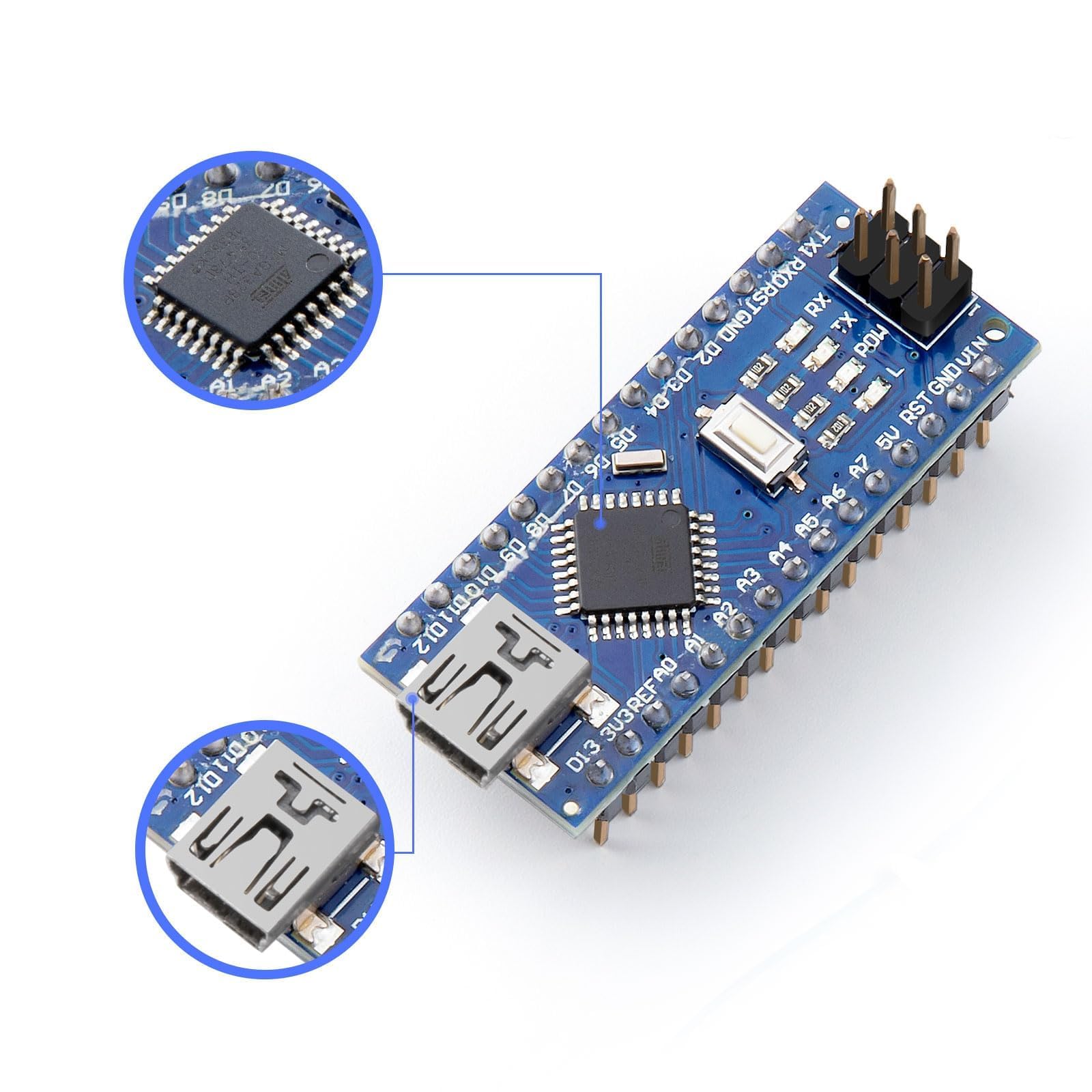 Foto 4 pulgar | Nano Board Elegoo Ch340/atmega+328p Presoldada Con Cable Usb - Venta Internacional.