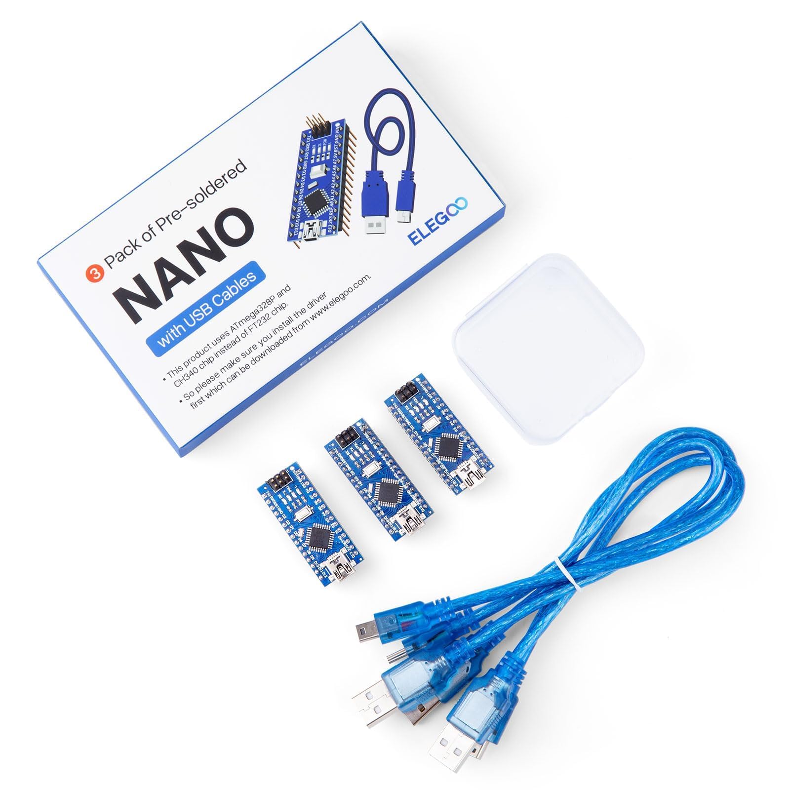 Foto 4 | Nano Board Elegoo Ch340/atmega+328p Presoldada Con Cable Usb - Venta Internacional.