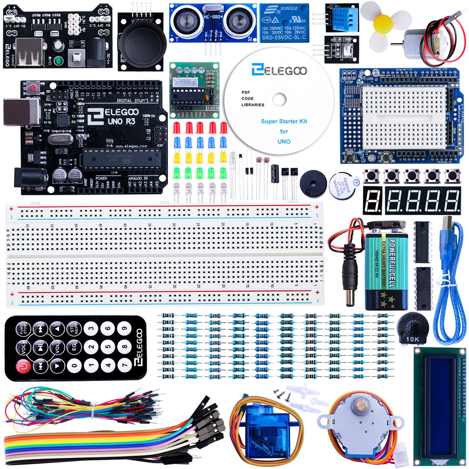 Foto 2 pulgar | Kit De Inicio Elegoo Uno Project Con Tutorial Y Placa Uno R3 - Venta Internacional.