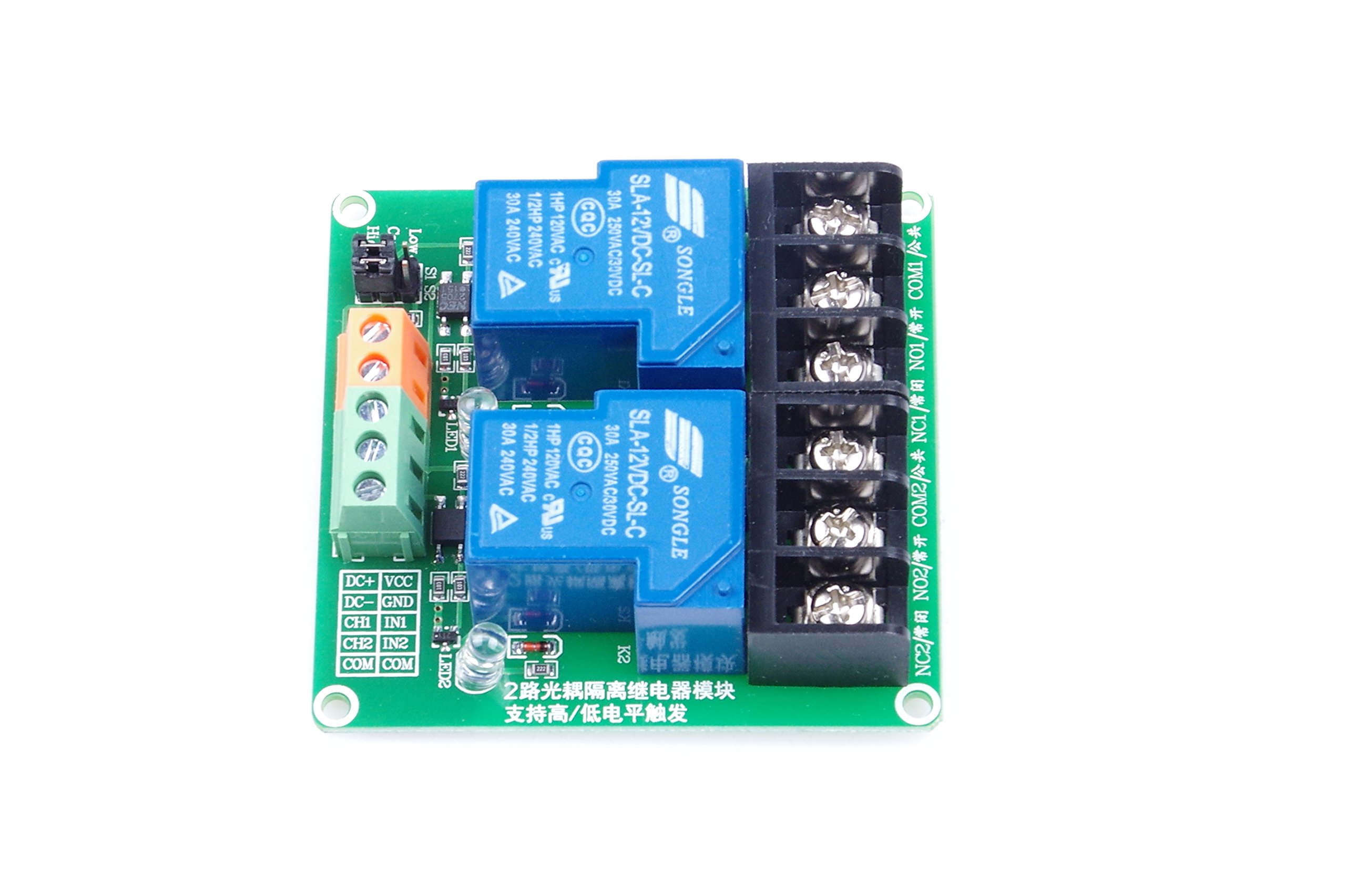 Foto 4 | Módulo De Relé Knacro De 2 Canales, 12 V, Alto Y Bajo Nivel, 30 A - Venta Internacional.