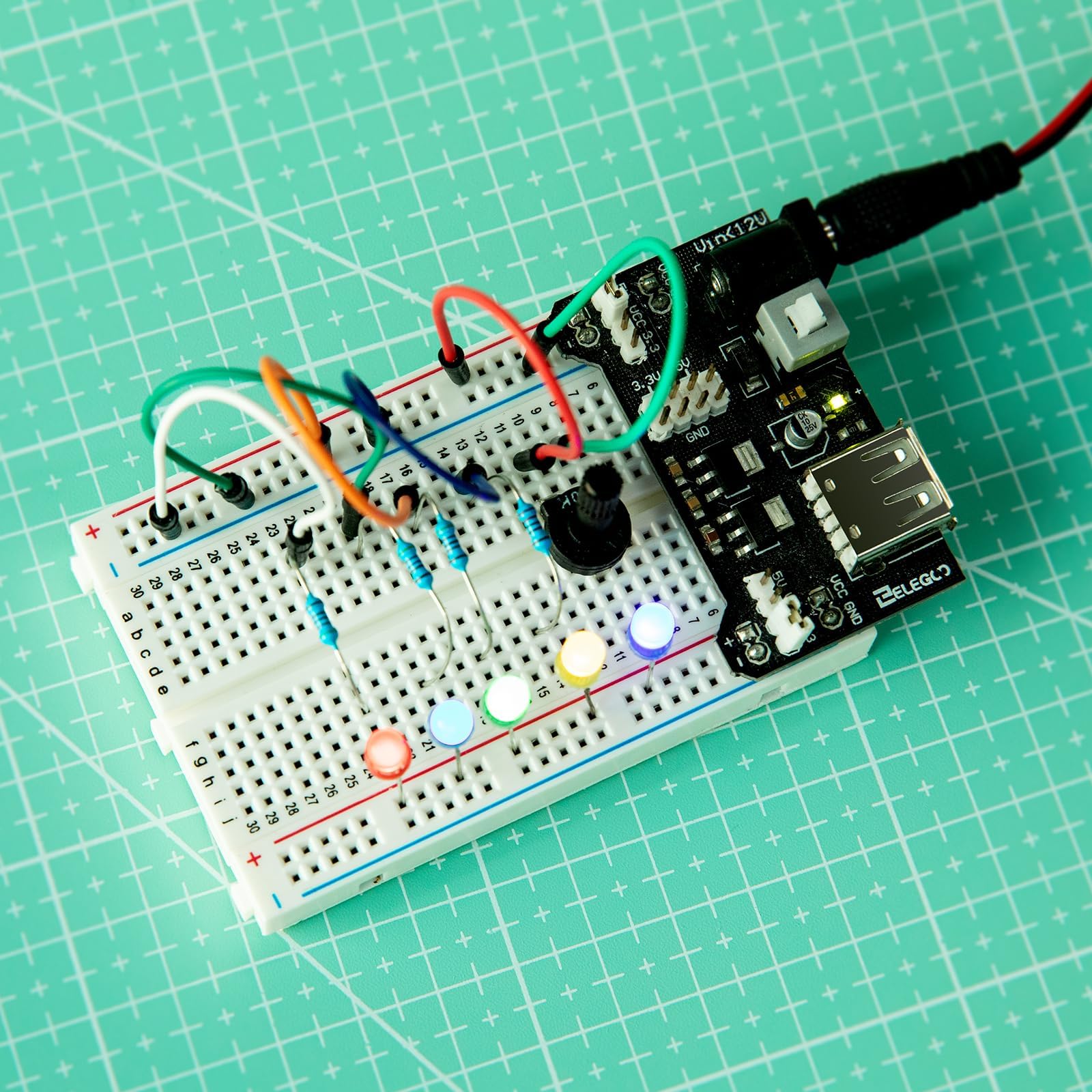 Foto 7 pulgar | Kit De Placa De Pruebas Elegoo De 6 Piezas Y 400 Puntos Para El Proyecto Arduino - Venta Internacional.