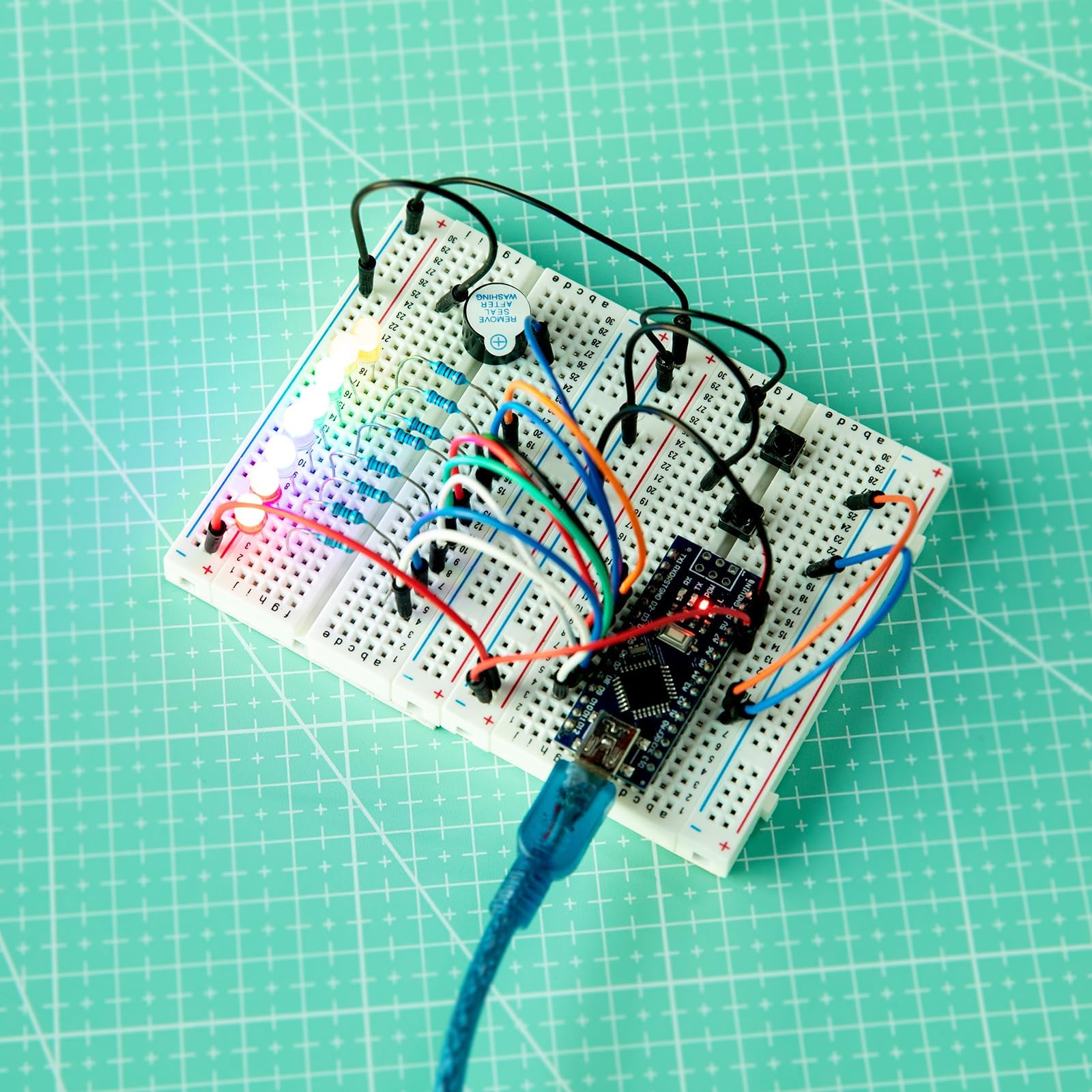 Foto 8 pulgar | Kit De Placa De Pruebas Elegoo De 6 Piezas Y 400 Puntos Para El Proyecto Arduino - Venta Internacional.