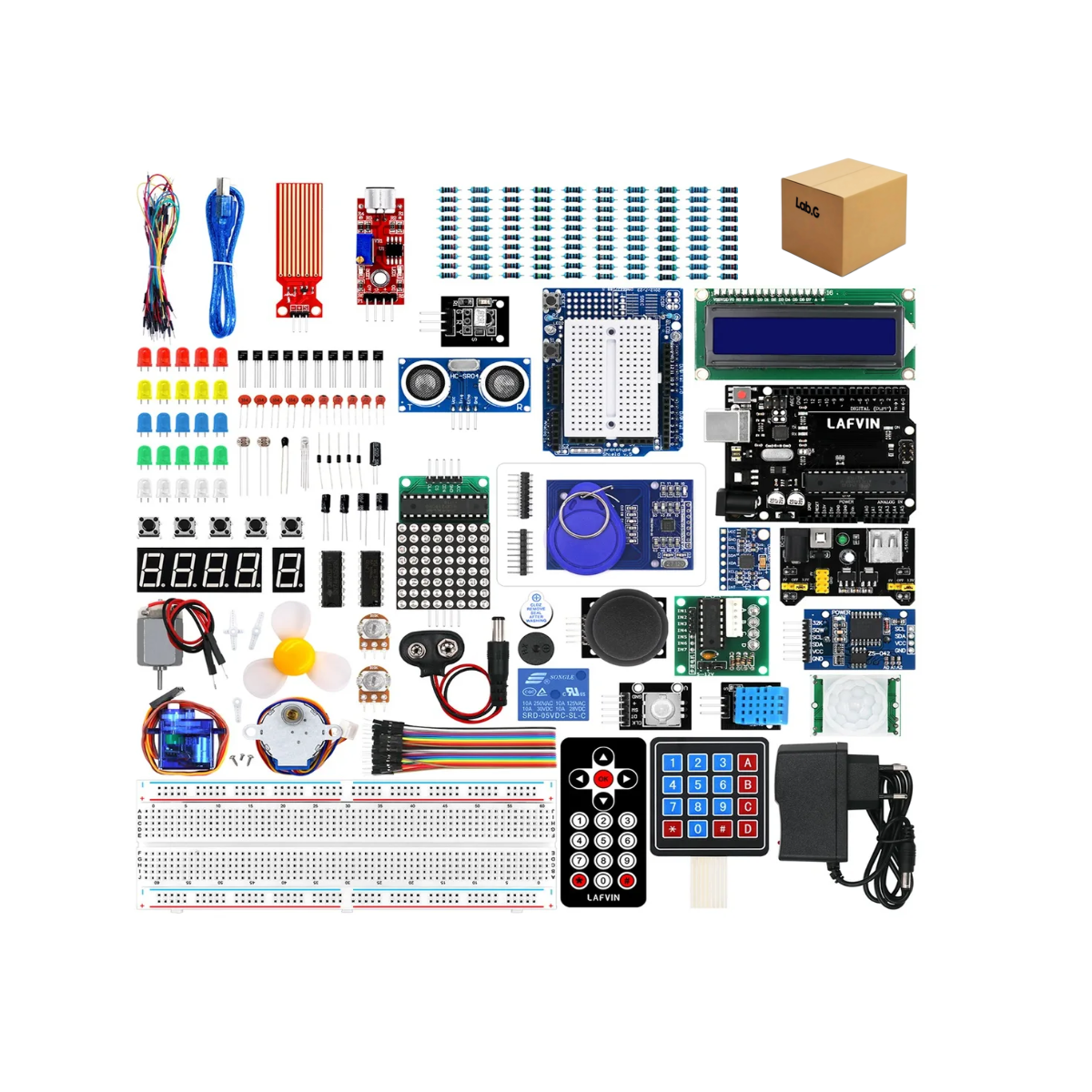 Foto 2 pulgar | Kit Compatible C/ Arduino Uno R3 Con Español Lab.g Multicolor