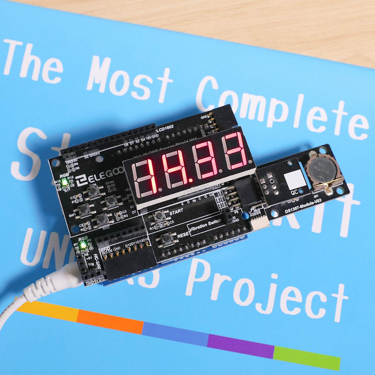 Foto 7 pulgar | Kit De Inicio Elegoo Mejorado Uno R3 Con Tutoriales Para Arduino - Venta Internacional.