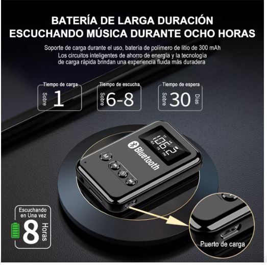 Foto 3 pulgar | Adaptador Bluetooth con Modo FM y TF