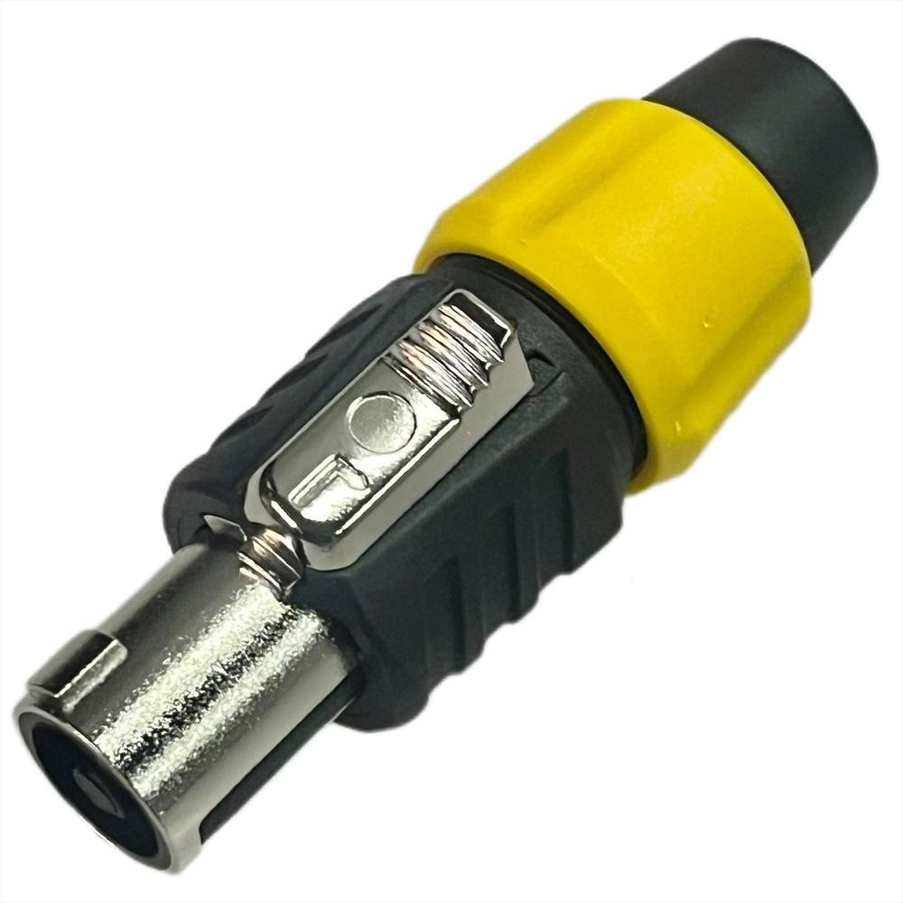 Conector Speakon Harden Plug 4 Pin Metal Amarillo