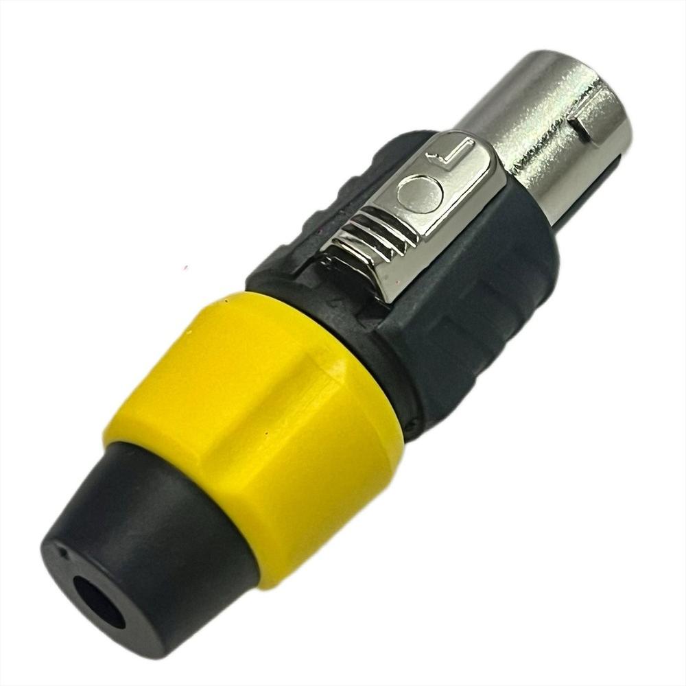 Foto 3 pulgar | Conector Speakon Harden Plug 4 Pin Metal Amarillo