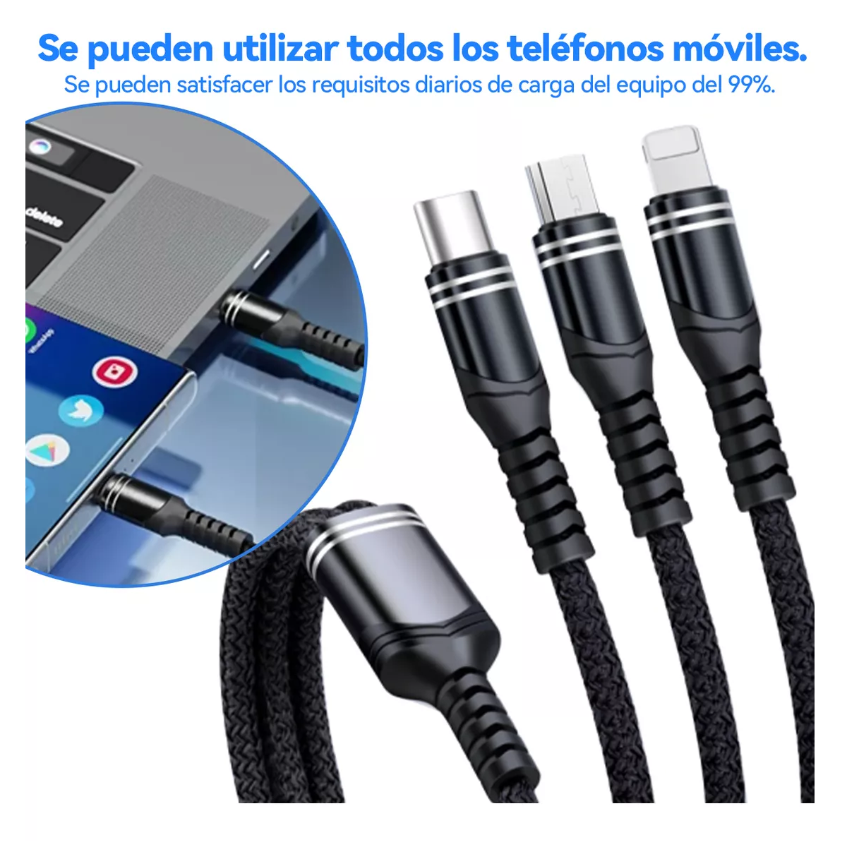 Foto 4 pulgar | Adaptador USB con cable de alimentación Eo Safe Imports Esi-15999 negro