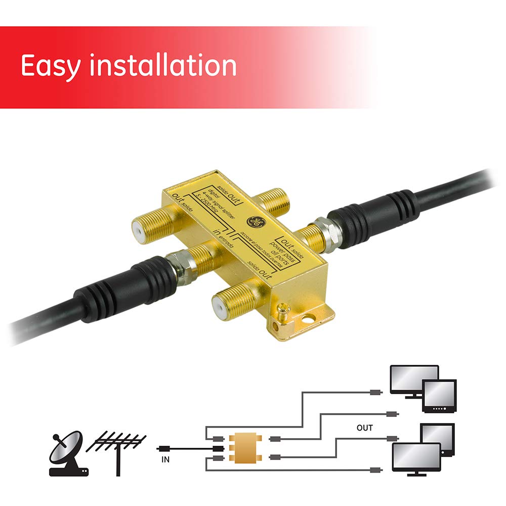 Foto 3 pulgar | Divisor De Cable Coaxial Ge Digital De 4 Vías, 2,5 Ghz, 5-2500 Mhz - Venta Internacional.