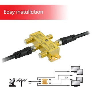 Foto 2 | Divisor De Cable Coaxial Ge Digital De 4 Vías, 2,5 Ghz, 5-2500 Mhz - Venta Internacional.