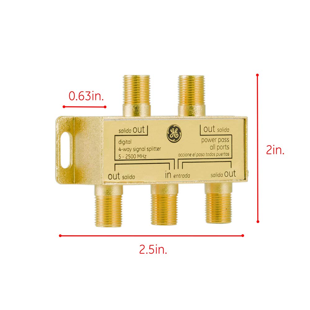 Foto 6 pulgar | Divisor De Cable Coaxial Ge Digital De 4 Vías, 2,5 Ghz, 5-2500 Mhz - Venta Internacional.