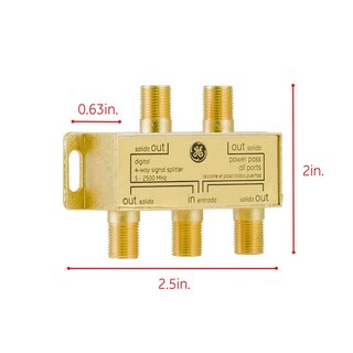 Foto 5 | Divisor De Cable Coaxial Ge Digital De 4 Vías, 2,5 Ghz, 5-2500 Mhz - Venta Internacional.