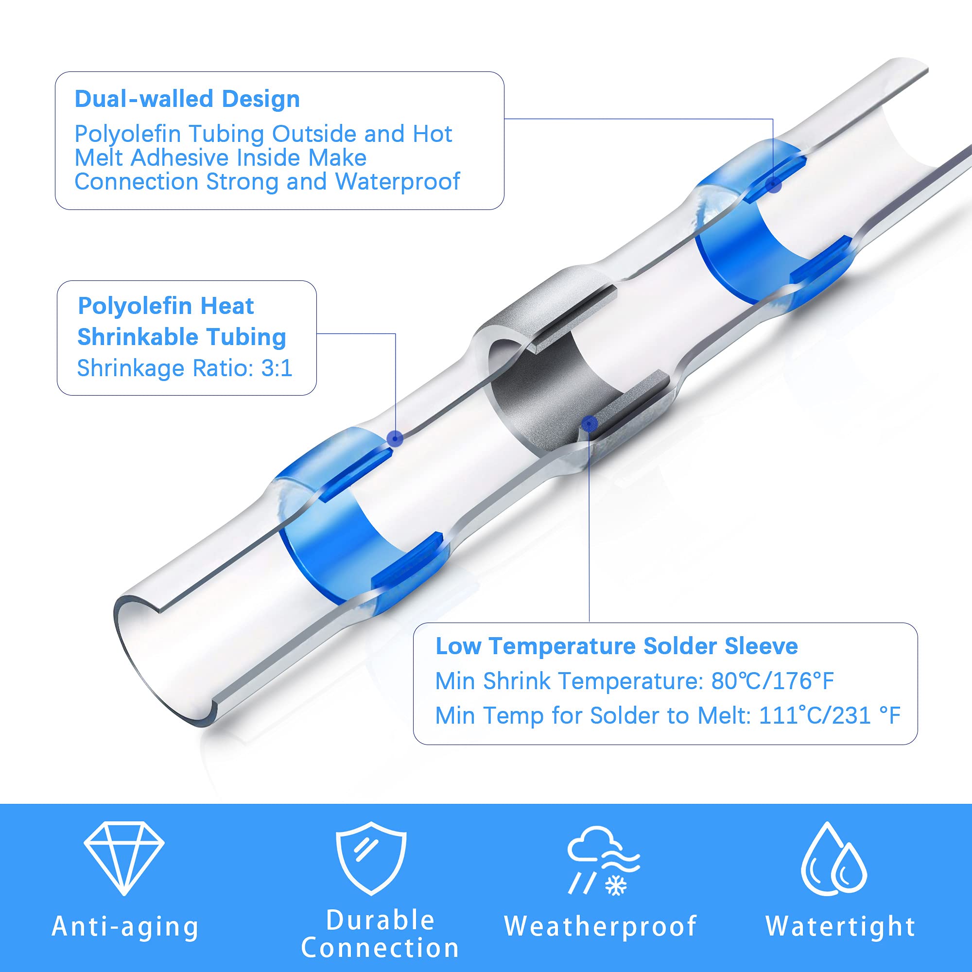 Foto 5 | Kit De Conectores De Cables De Soldadura Termorretráctiles Kuject, 700 Piezas - Venta Internacional.