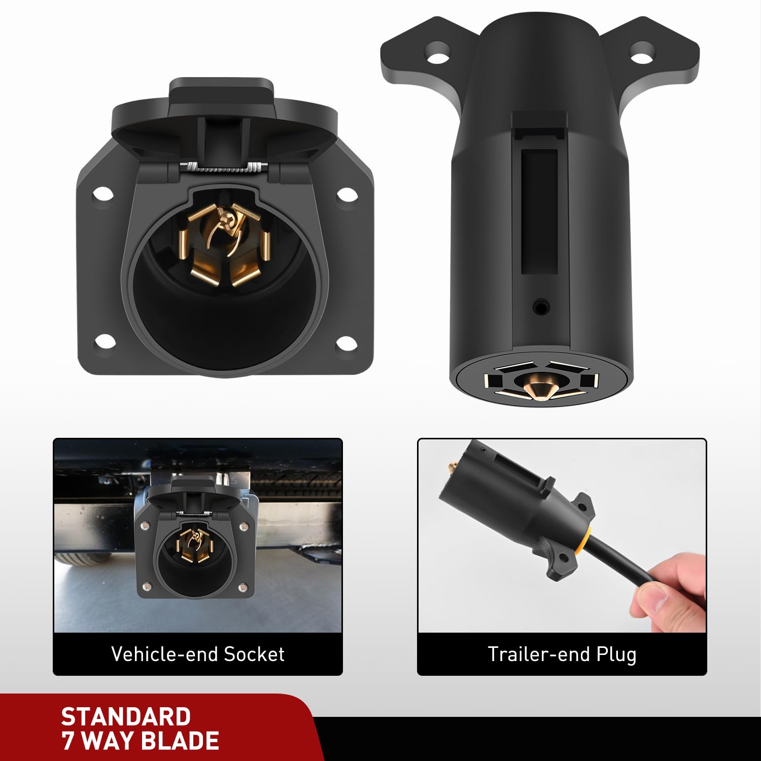 Foto 2 | Adaptador De Cableado Para Remolque Nilight De 7 Vías Para Rv Blade A 6 Vías Redondas - Venta Internacional.