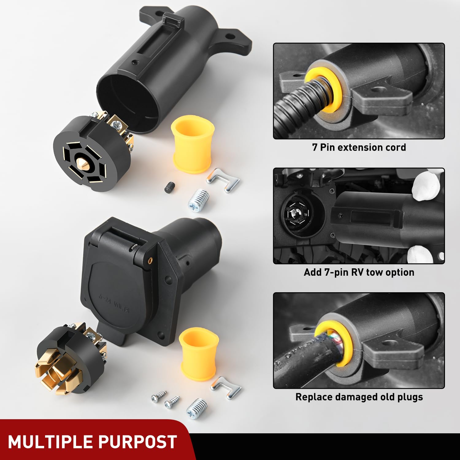 Foto 7 pulgar | Adaptador De Cableado Para Remolque Nilight De 7 Vías Para Rv Blade A 6 Vías Redondas - Venta Internacional.