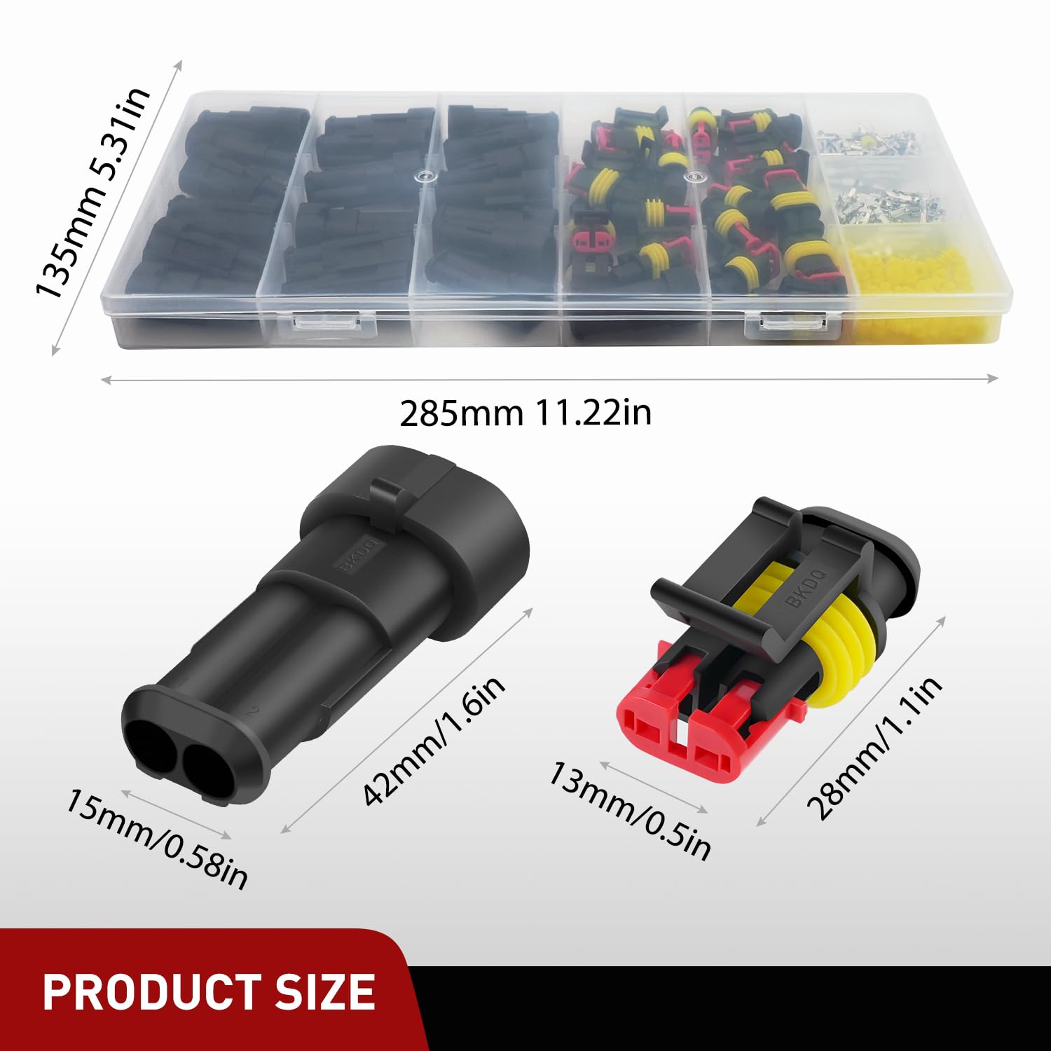 Foto 2 | Juego De Conectores Eléctricos Nilight De 2 Pines, 200 Piezas, Para Coche Y Camión - Venta Internacional.