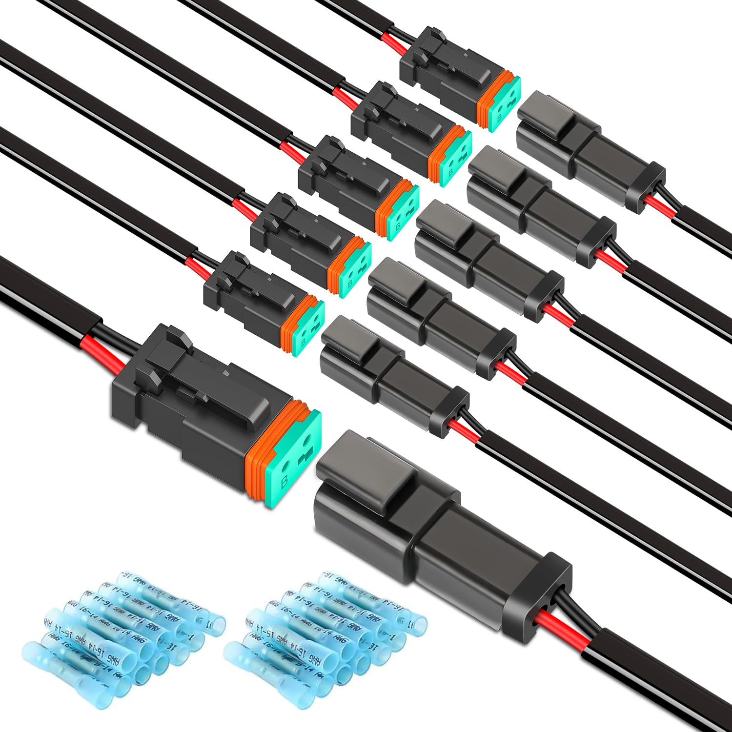 Foto 1 | Conector Eléctrico Nilight De 2 Pines Dt 16awg, 6 Kits, Resistente Al Agua - Venta Internacional.