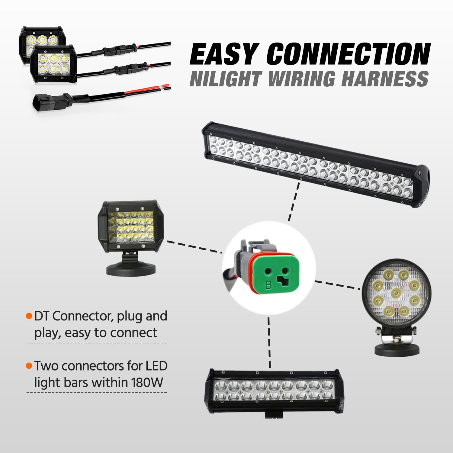 Foto 7 pulgar | Conector Eléctrico Nilight De 2 Pines Dt 16awg, 6 Kits, Resistente Al Agua - Venta Internacional.