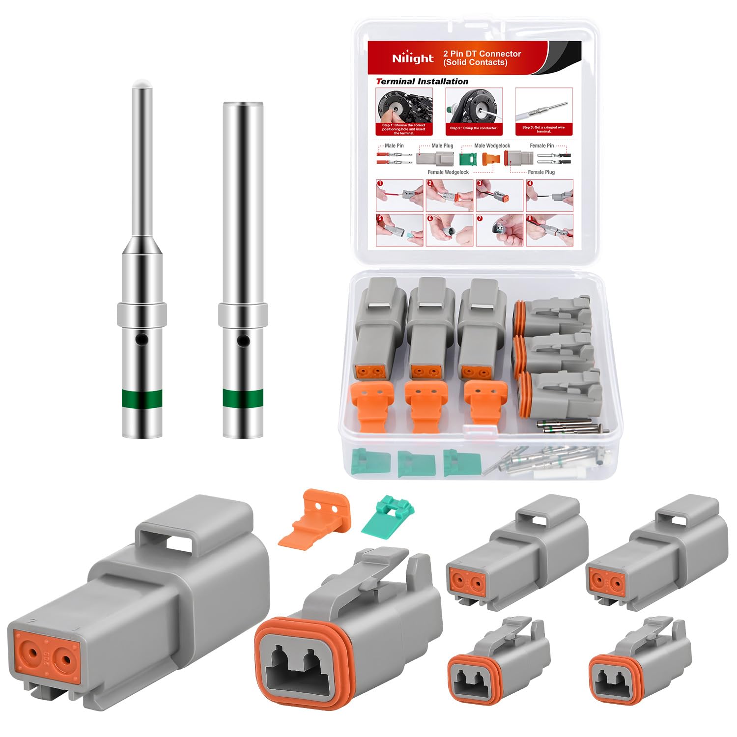 Foto 1 | Kit De Conectores Nilight Dt De 2 Pines, 3 Juegos Con Ip67 A Prueba De Agua - Venta Internacional.