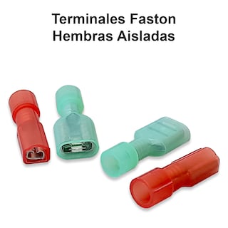 Foto 2 | Terminal Hembra Faston Aislada 2 Tamaños 14-16 Awg Steelpro