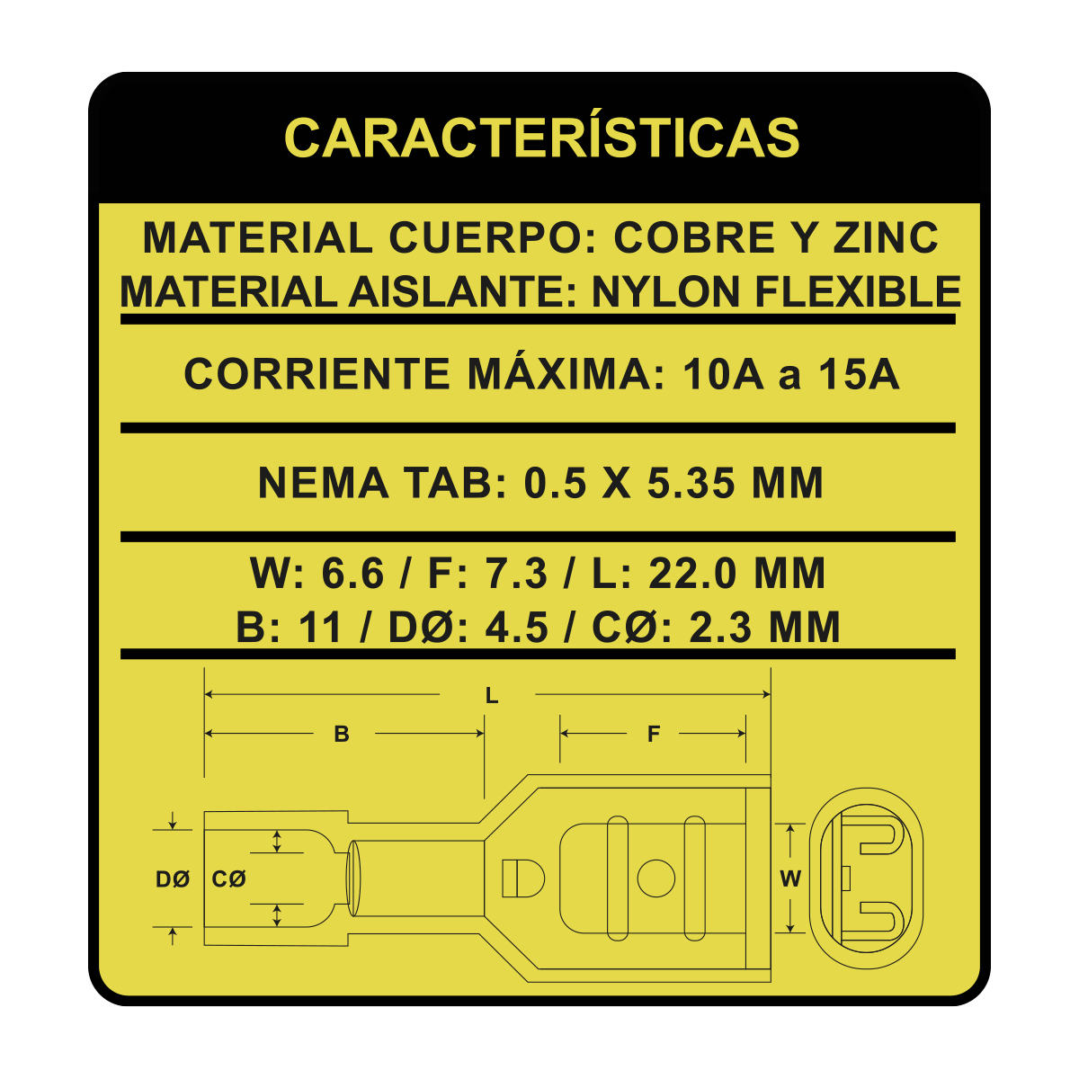 Foto 5 pulgar | Terminal Hembra Faston Aislada 14-16 Awg Steelpro