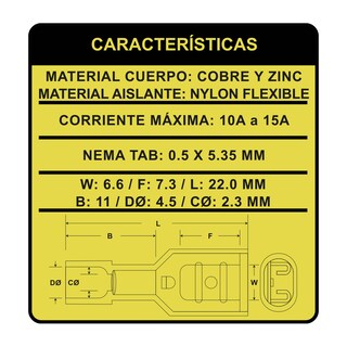 Foto 4 | Terminal Hembra Faston Aislada 14-16 Awg Steelpro