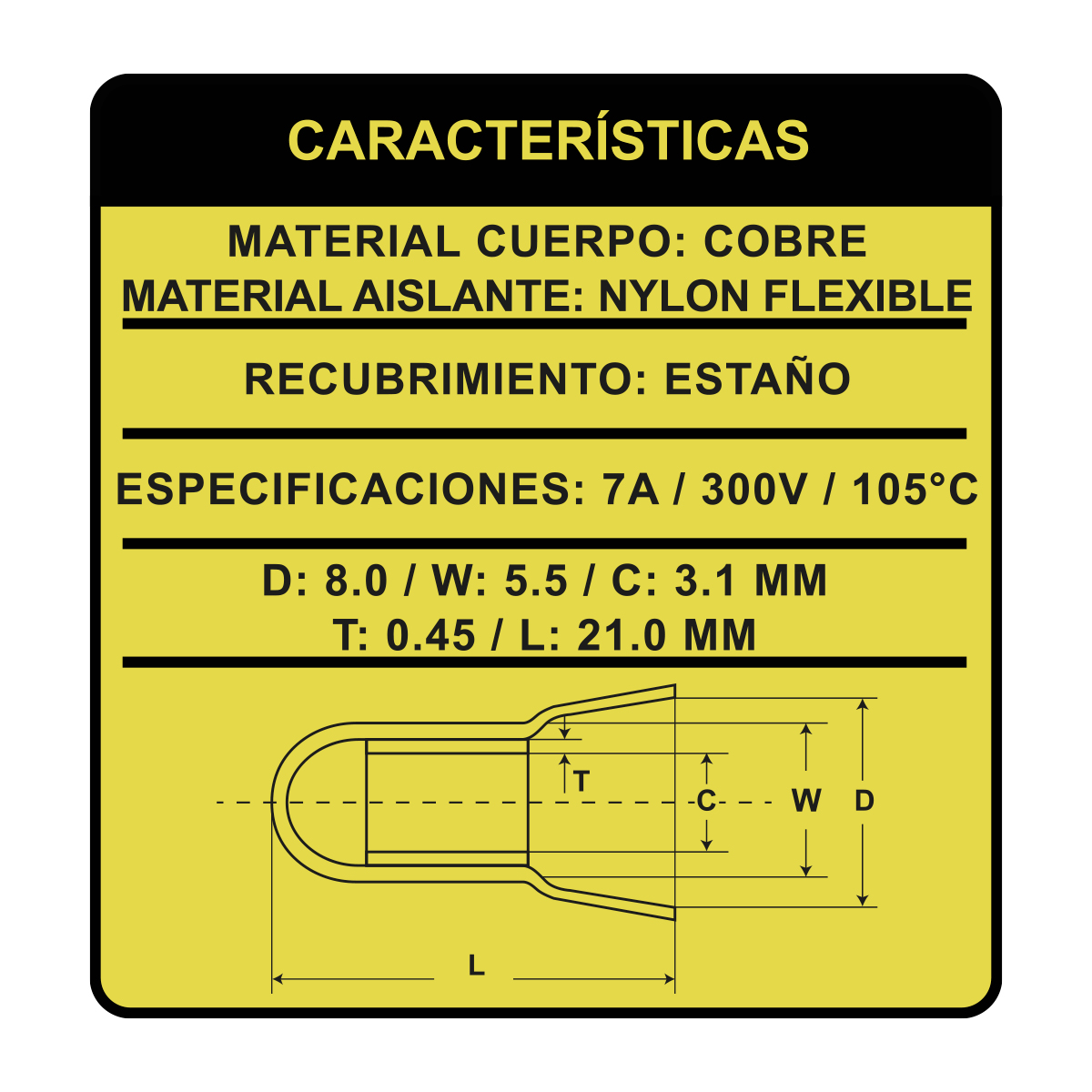 Foto 5 pulgar | Chupón Tipo Campana Para Instalación 14/16agw 500pz