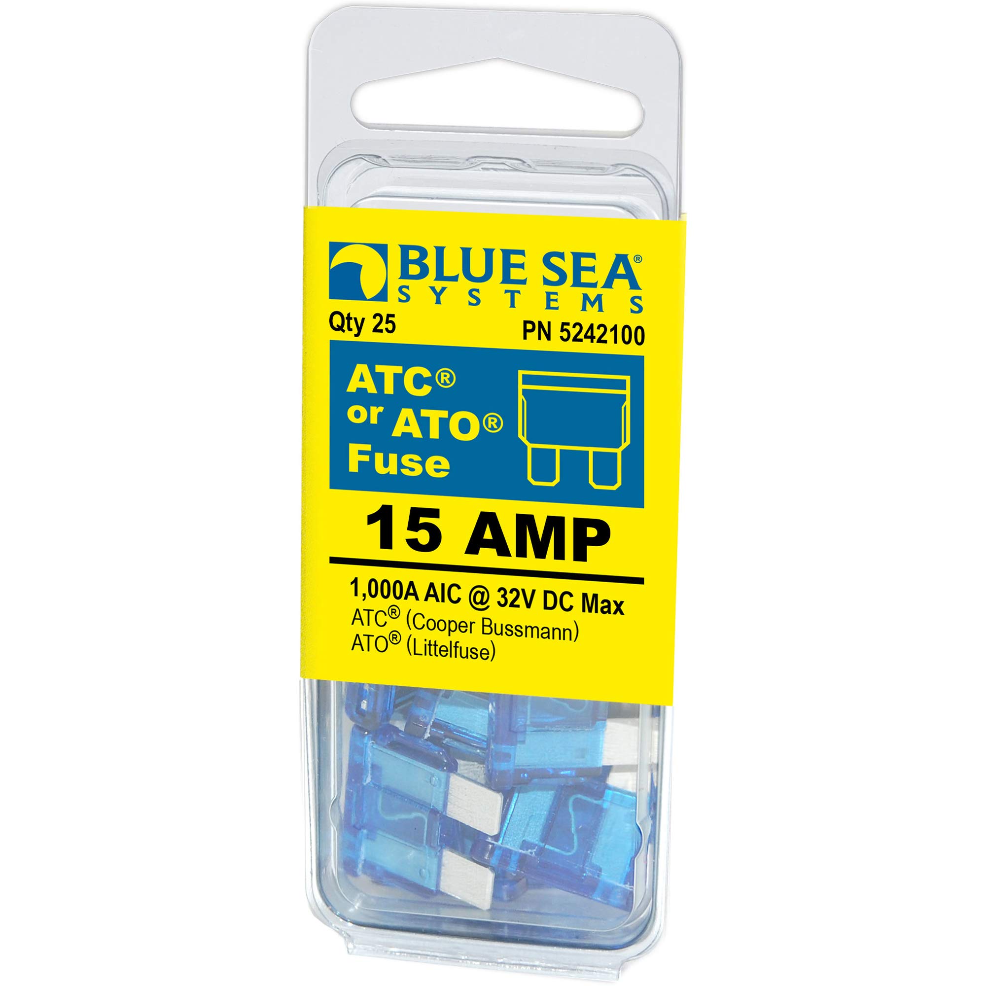 Foto 1 | Fuse Blue Sea Systems 5242100 15 A Ato/atc, Paquete De 25 - Venta Internacional.