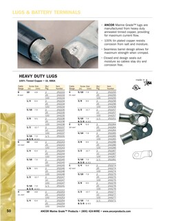 Foto 2 | Lugs Ancor 242233, Eléctrico De Uso Marino, De Alta Resistencia, 8 Awg - Venta Internacional.