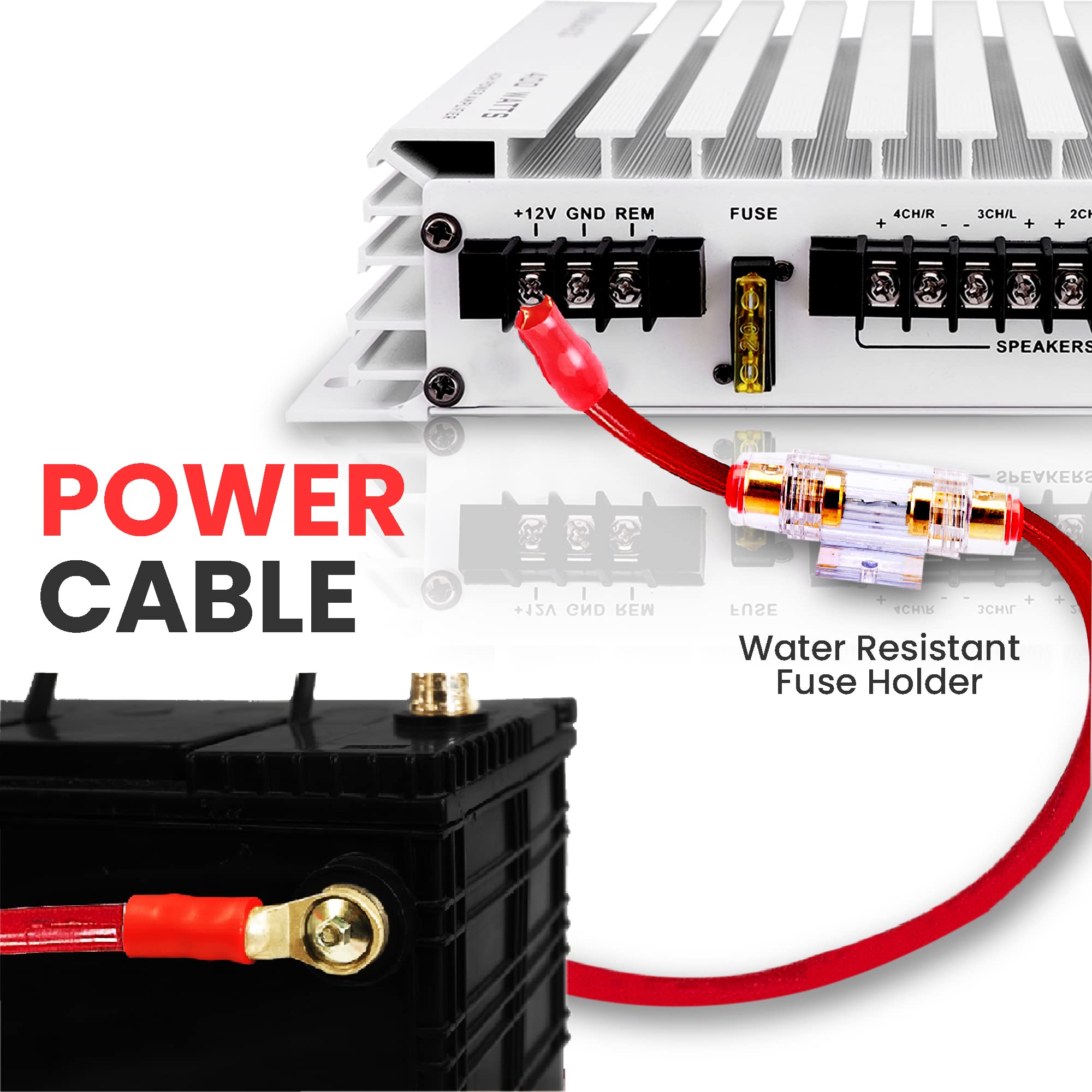 Foto 5 | Kit De Cableado Pyle Marine And Car Audio Cable De Alimentación De 20 Pies, Calibre 8 - Venta Internacional.