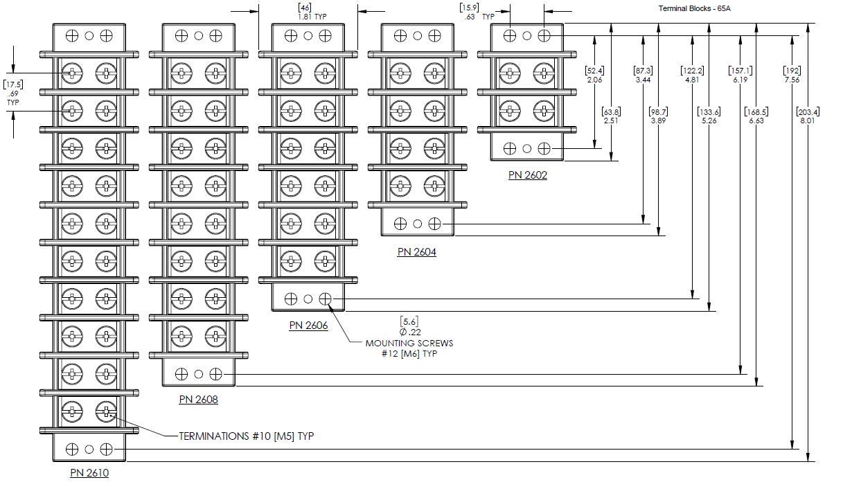 Foto 2 | Bloque De Terminales Blue Sea Systems 2610 65a 10 Circuitos 600v - Venta Internacional.