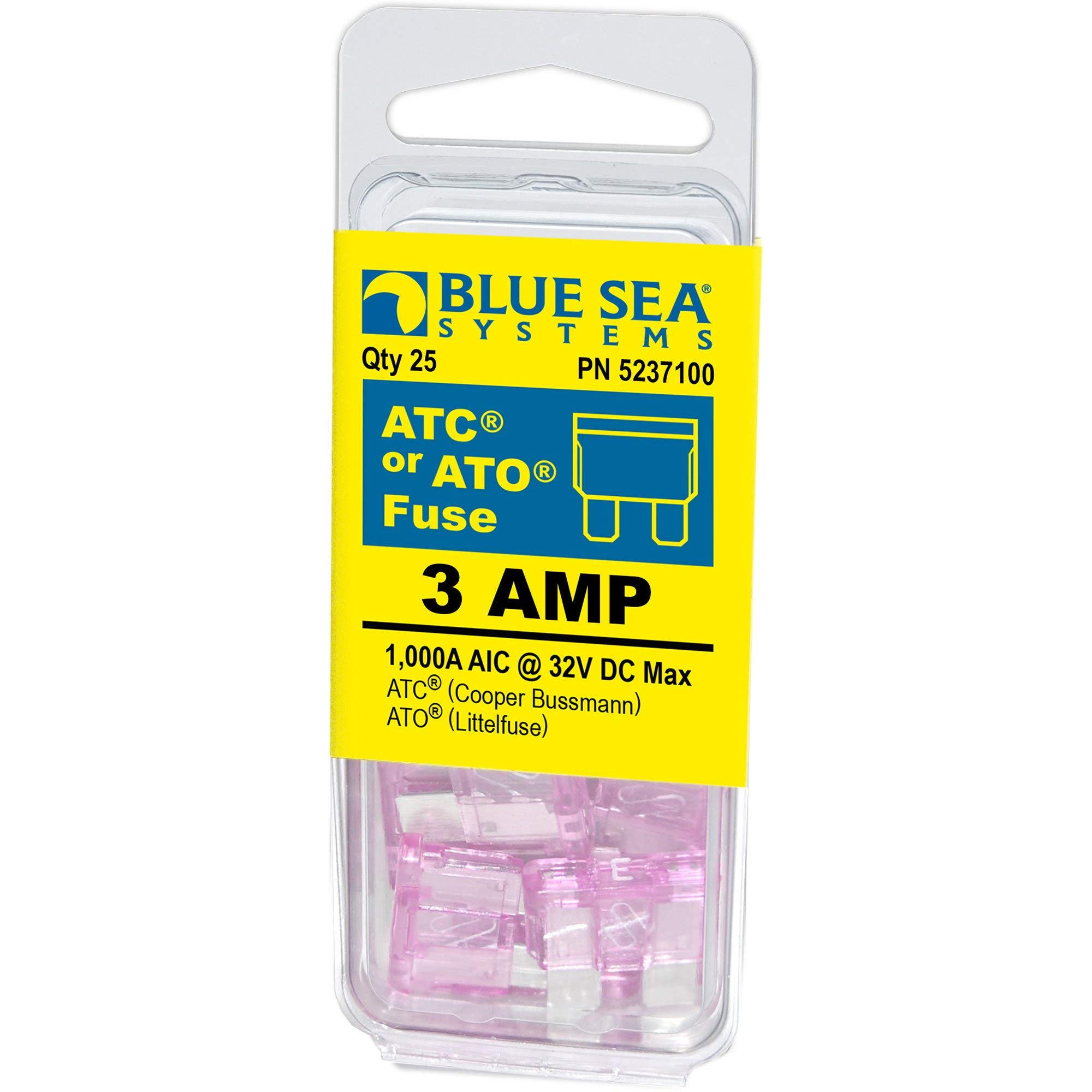 Foto 3 pulgar | Fuse Blue Sea Systems 5237100 3a Ato/atc, Paquete De 25 - Venta Internacional.