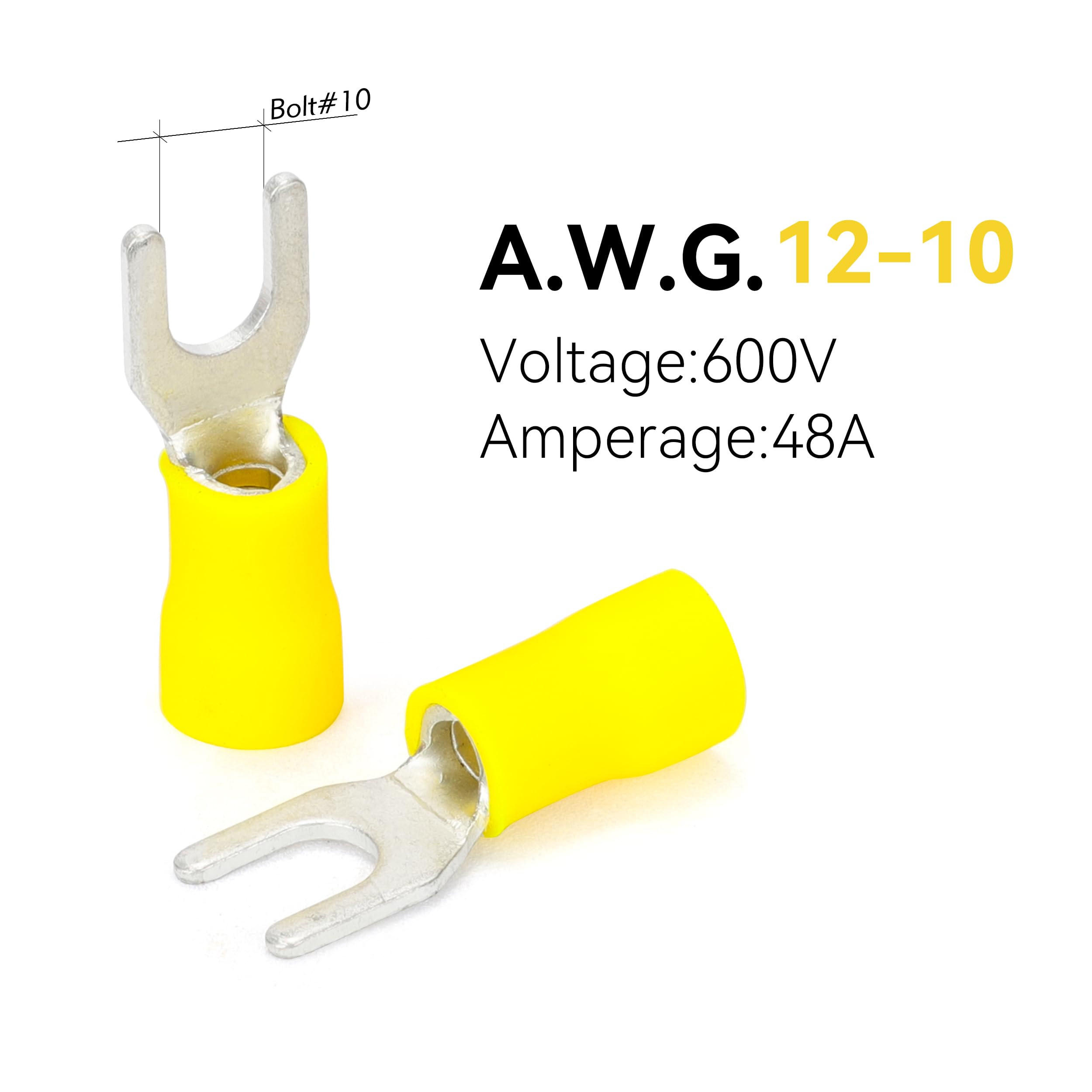 Foto 6 pulgar | Conectores Aislantes Hks Para Palas De Horquilla  120 Unidades  Amarillos  12-10 Awg - Venta Internacional.