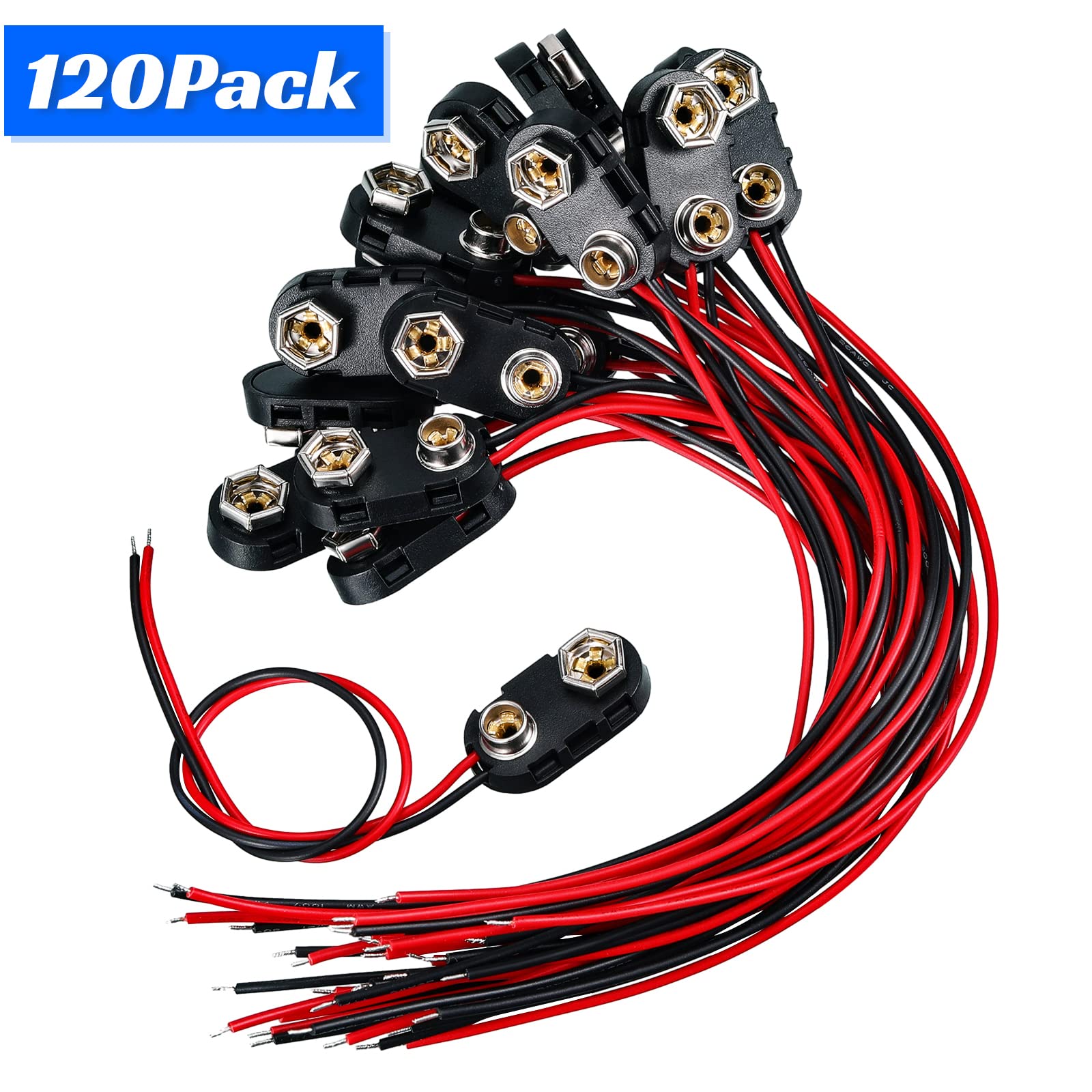 Foto 8 pulgar | Conector Con Clip De Batería Bbto 120  Paquete De 9 V Con Cable De 15 Cm - Venta Internacional.