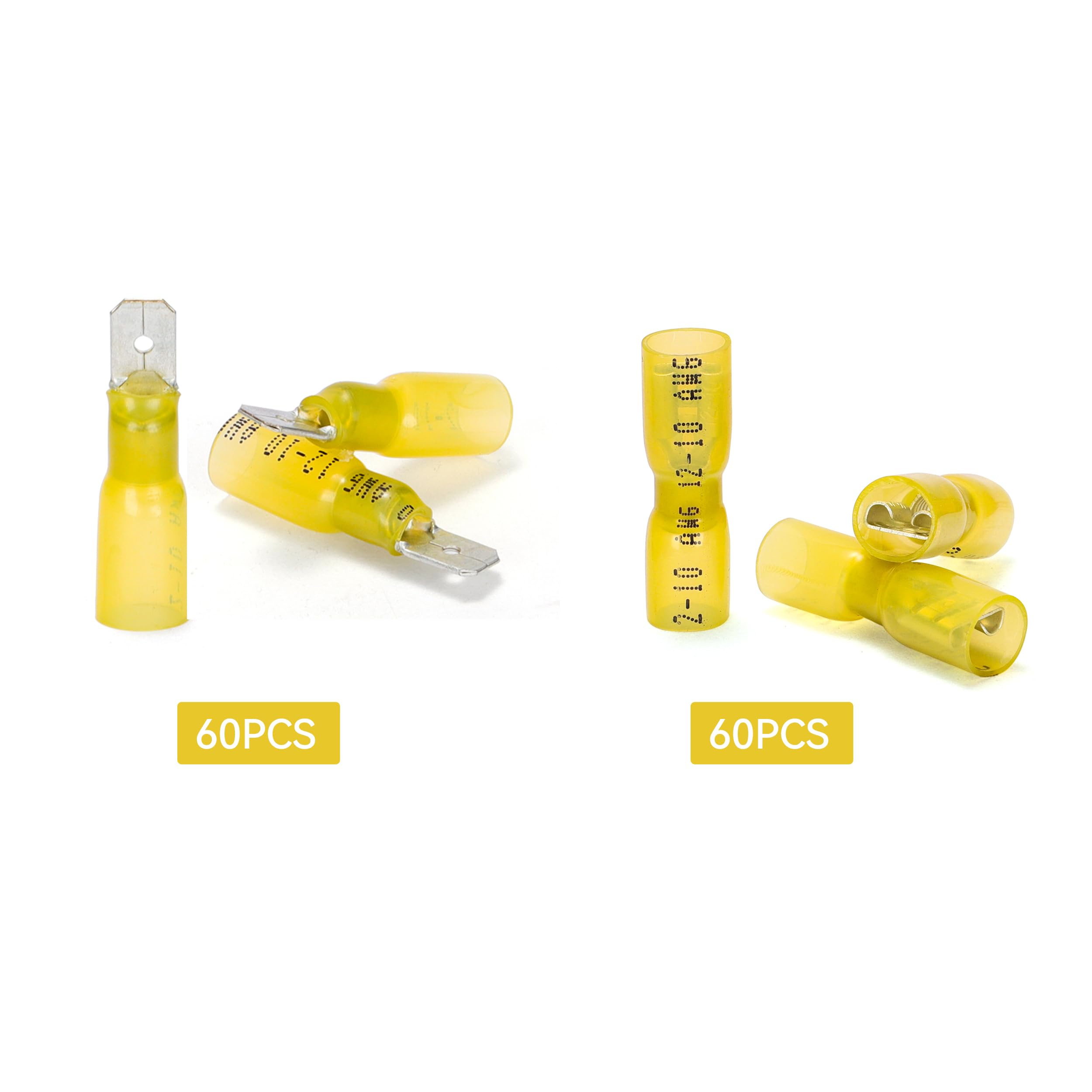 Foto 4 pulgar | Kit De Conectores Tipo Pala Hks  120 Unidades/60 Pares Awg 12-10  Color Amarillo - Venta Internacional.