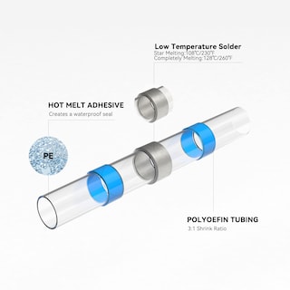 Foto 4 | Conectores De Alambre De Sellado De Soldadura Hks 200 Piezas 16-14 Awg Azul - Venta Internacional.