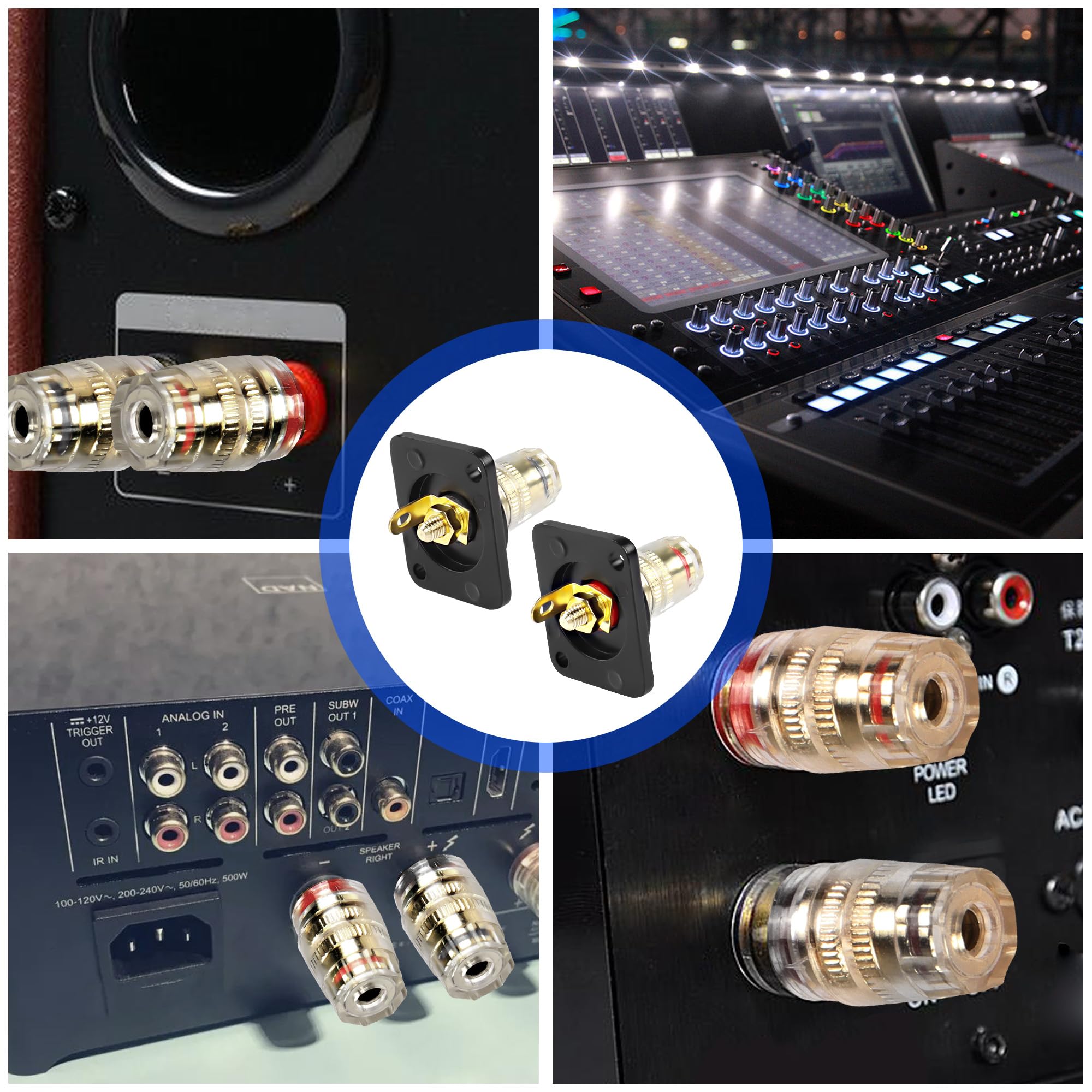 Foto 7 pulgar | Soporte De Poste De Encuadernación De Terminales Para Caja De Altavoz  Tipo D  Xmsjsiy - Venta Internacional.