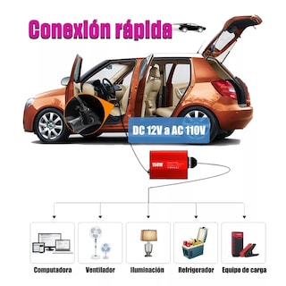 Foto 2 | Inversor de Corriente para Auto 150w 12v-110v Eo Safe Imports Esi-4499 color Rojo