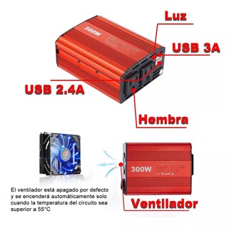 Foto 3 | Inversor de Corriente Belug de 300 W