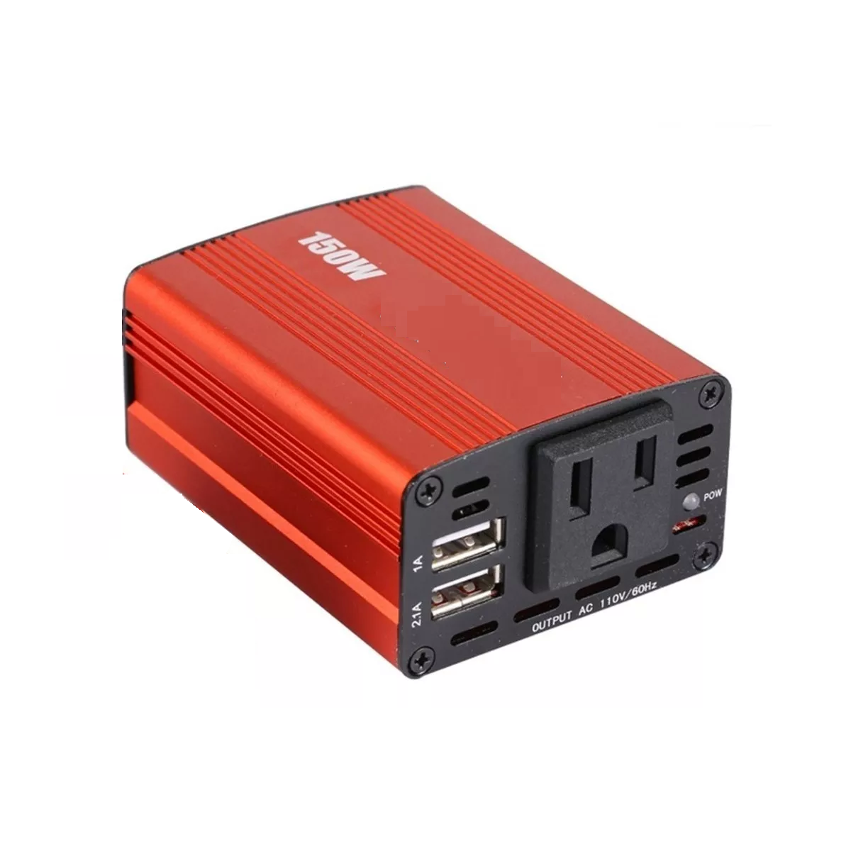 Inversor de Corriente Automotriz Eo Safe Imports ESI-6490 color Rojo de 12v a 110v 150w