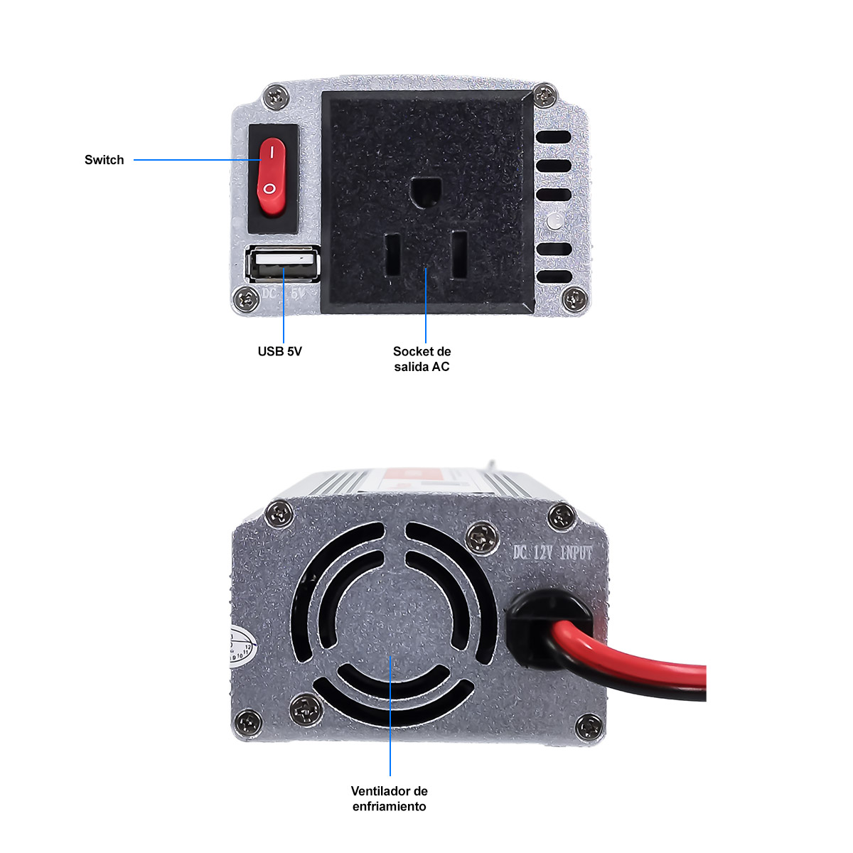 Foto 5 | Inversor de 150 W Master con Puerto USB y Clavija Tipo B El-inv150w