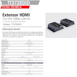 Foto 3 | Extensor Hdmi Para Distancias De 50 Metros, Soporta Resoluciones 720 Y 1080p @ 60 Hz Epcom