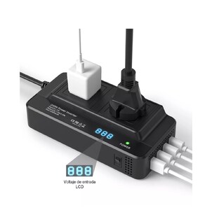 Foto 2 | Inversor de Corriente Portátil para Auto de 200w 12v A 110v Belug Negro
