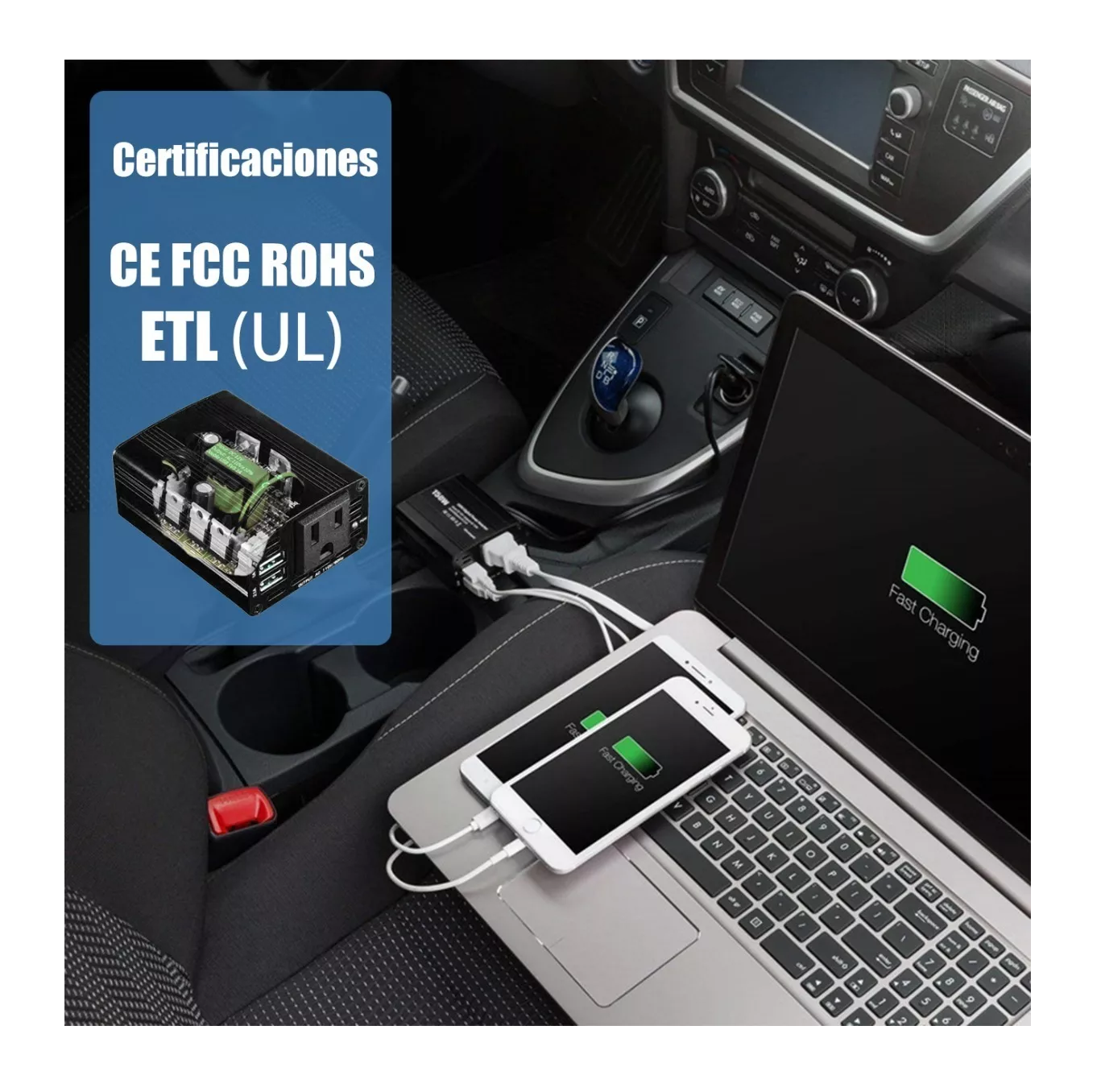 Foto 5 | Inversor de Corriente Lab.G 300 W para Auto