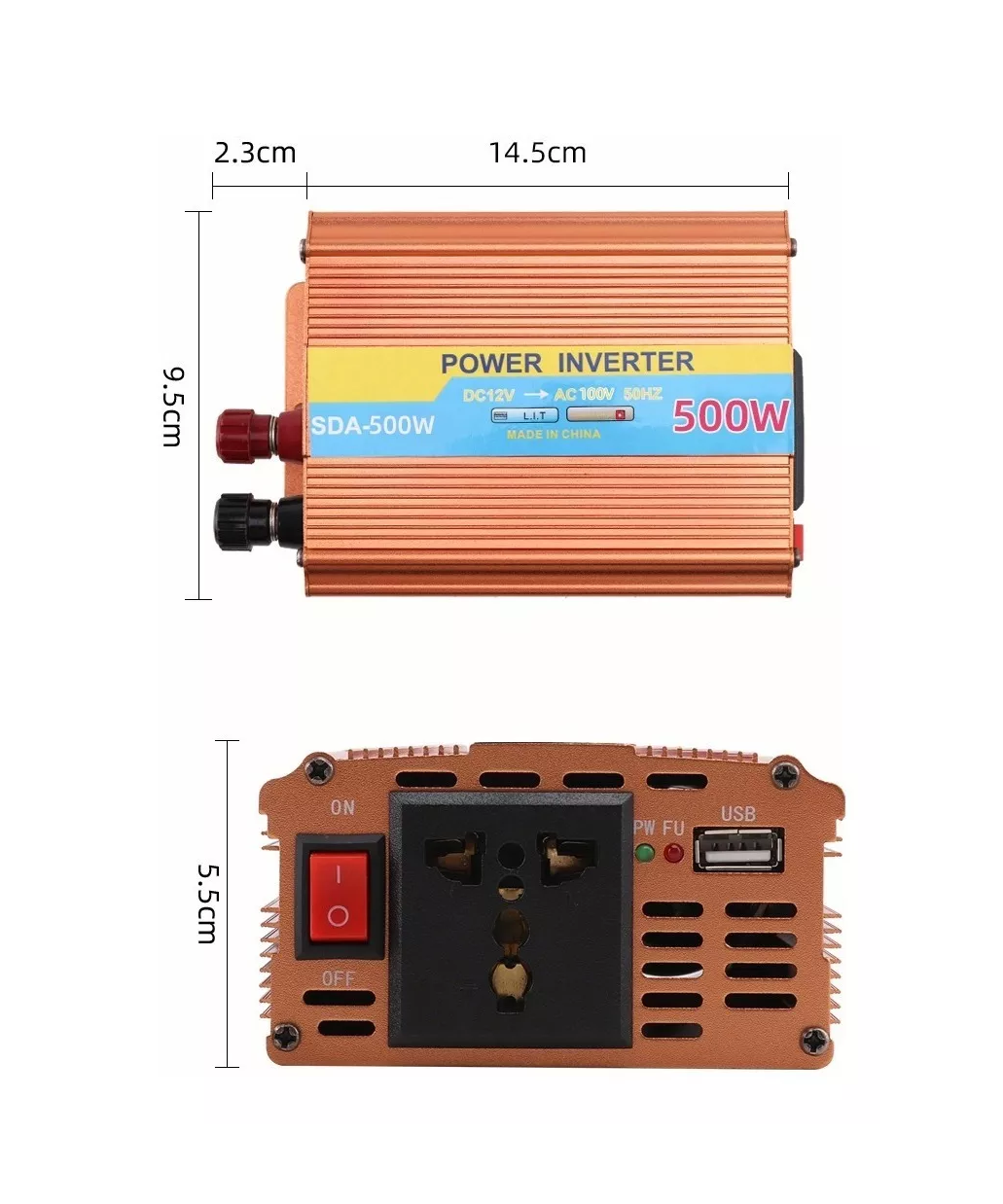 Foto 3 | Inversor de Potencia Belug 500 W para Auto