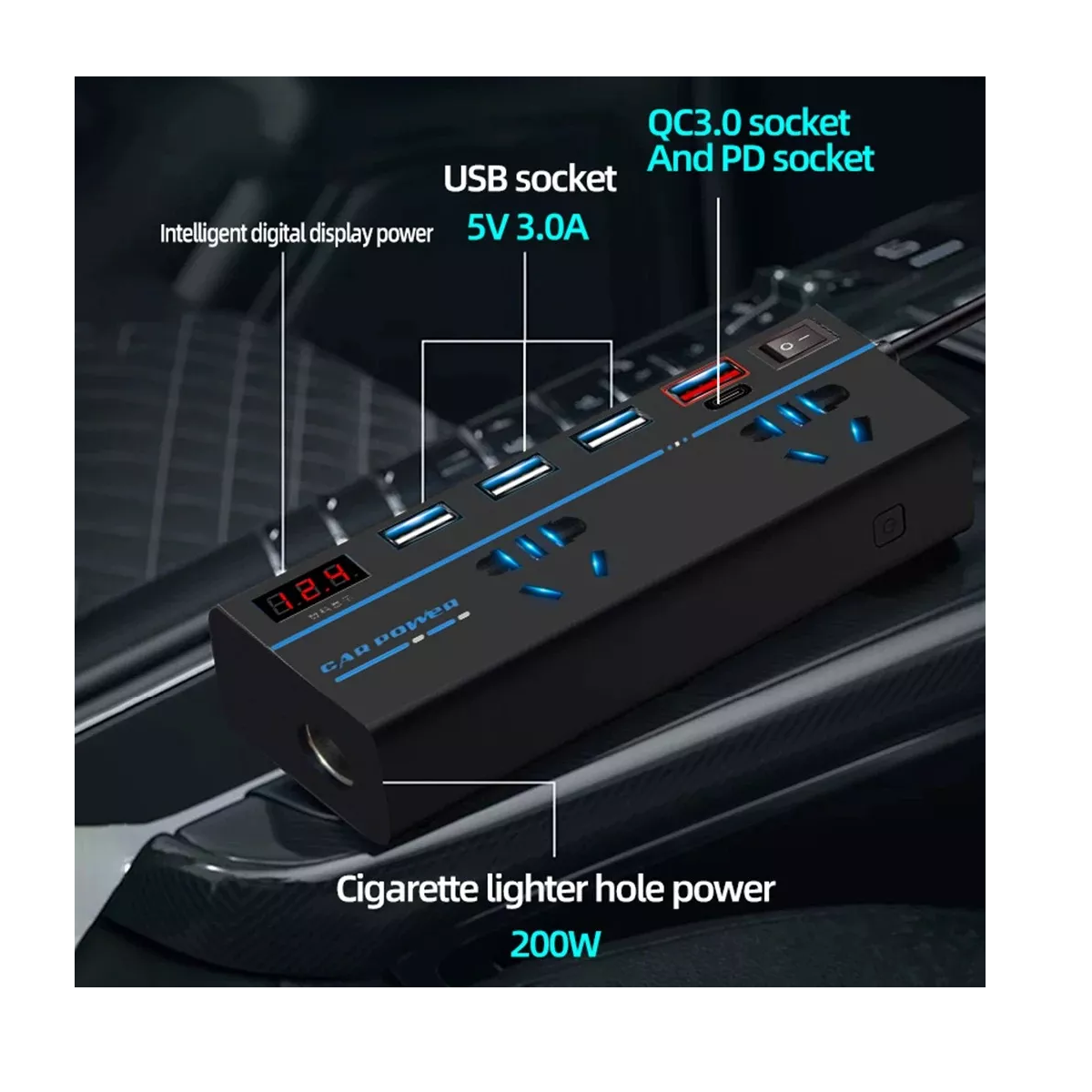 Foto 3 | Inversor De Corriente Portátil Para Auto Eo Safe Imports Esi-12638 Negro