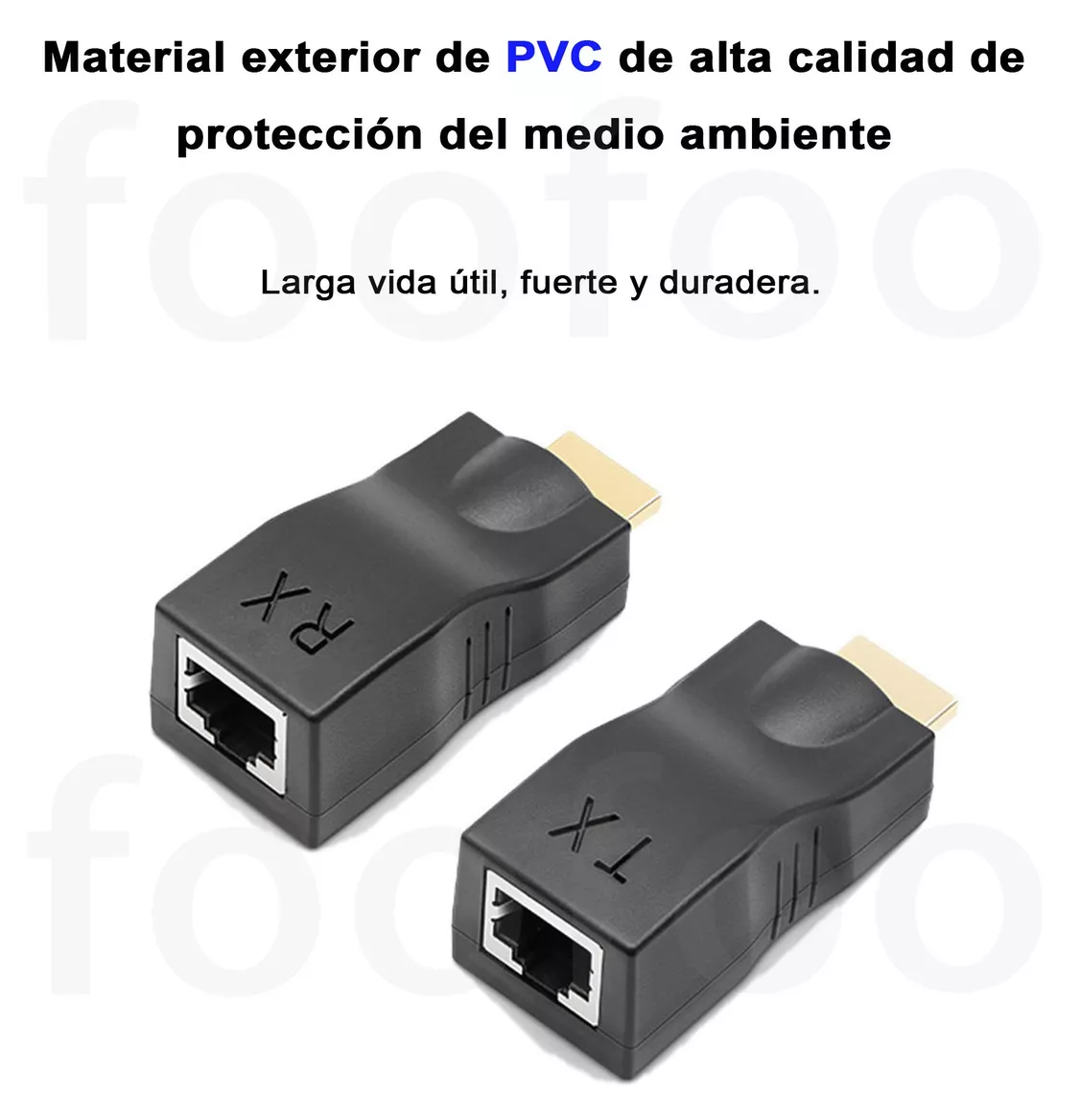 Foto 6 pulgar | Extensor HDMI a HDMI 30m para Cable CAT6 RJ45 1080p Negro