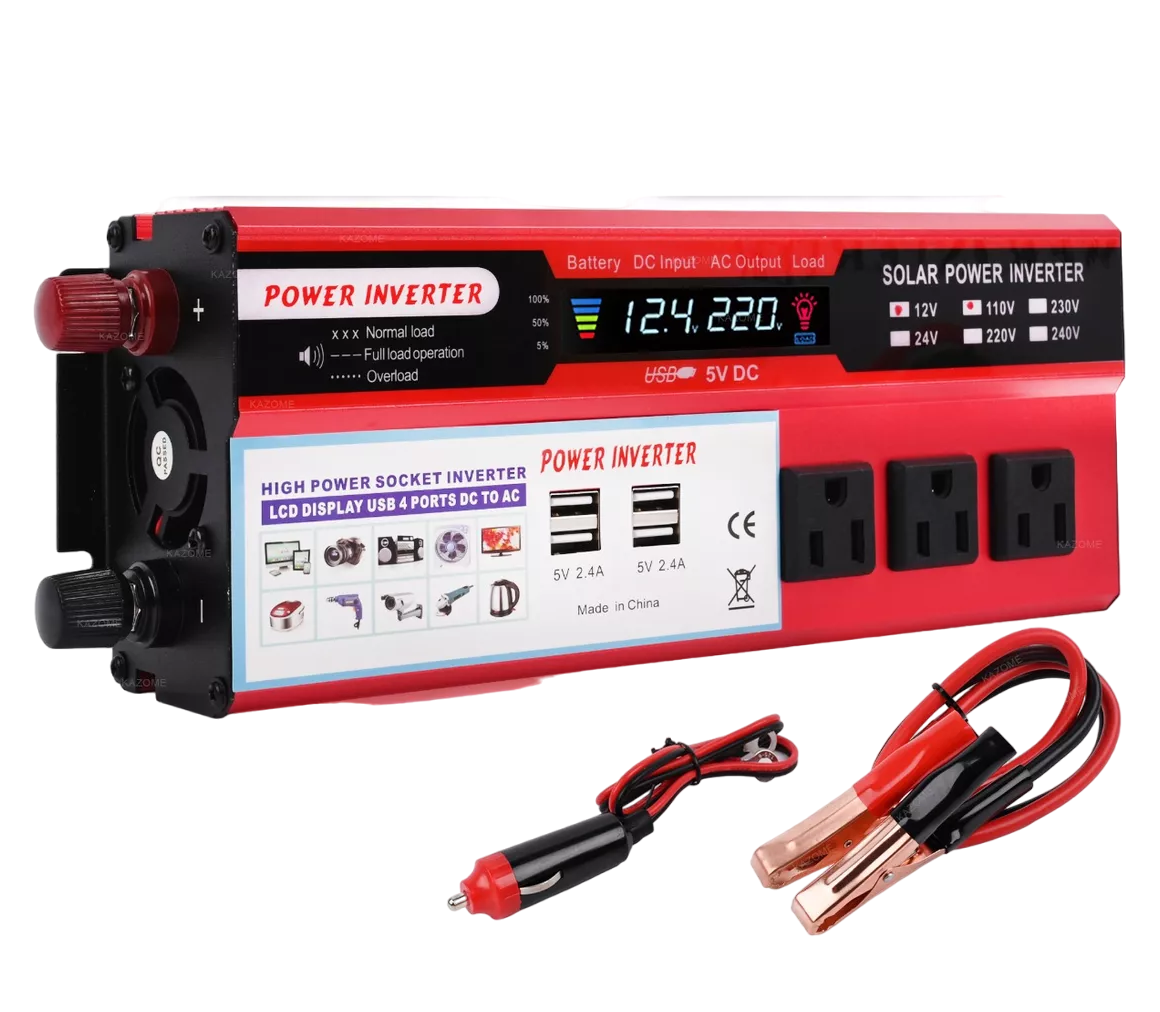 Convertidor de Potencia Inversor para Auto 2000w Dc12v-a110v