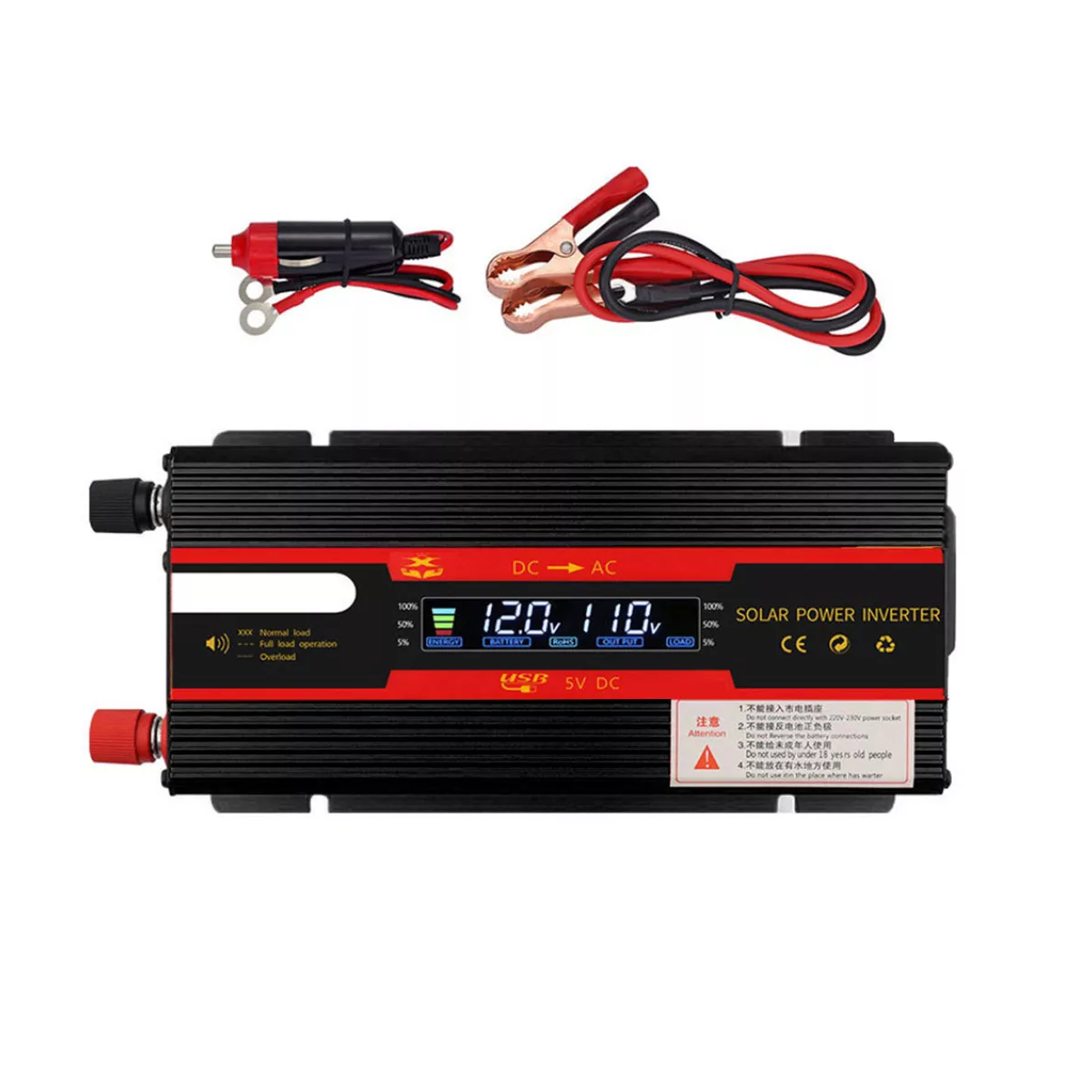 Foto 1 | Convertidor Solar Inversor De Coche Eo Safe Imports Esi-16197 Multicolor