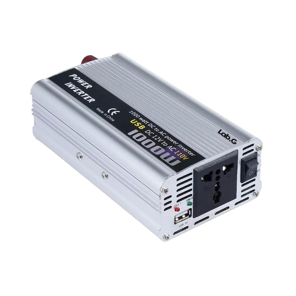 Foto 1 | Convertidor De Corriente Lab.g Auto Para Auto 1000w 12 A 110v, Plata